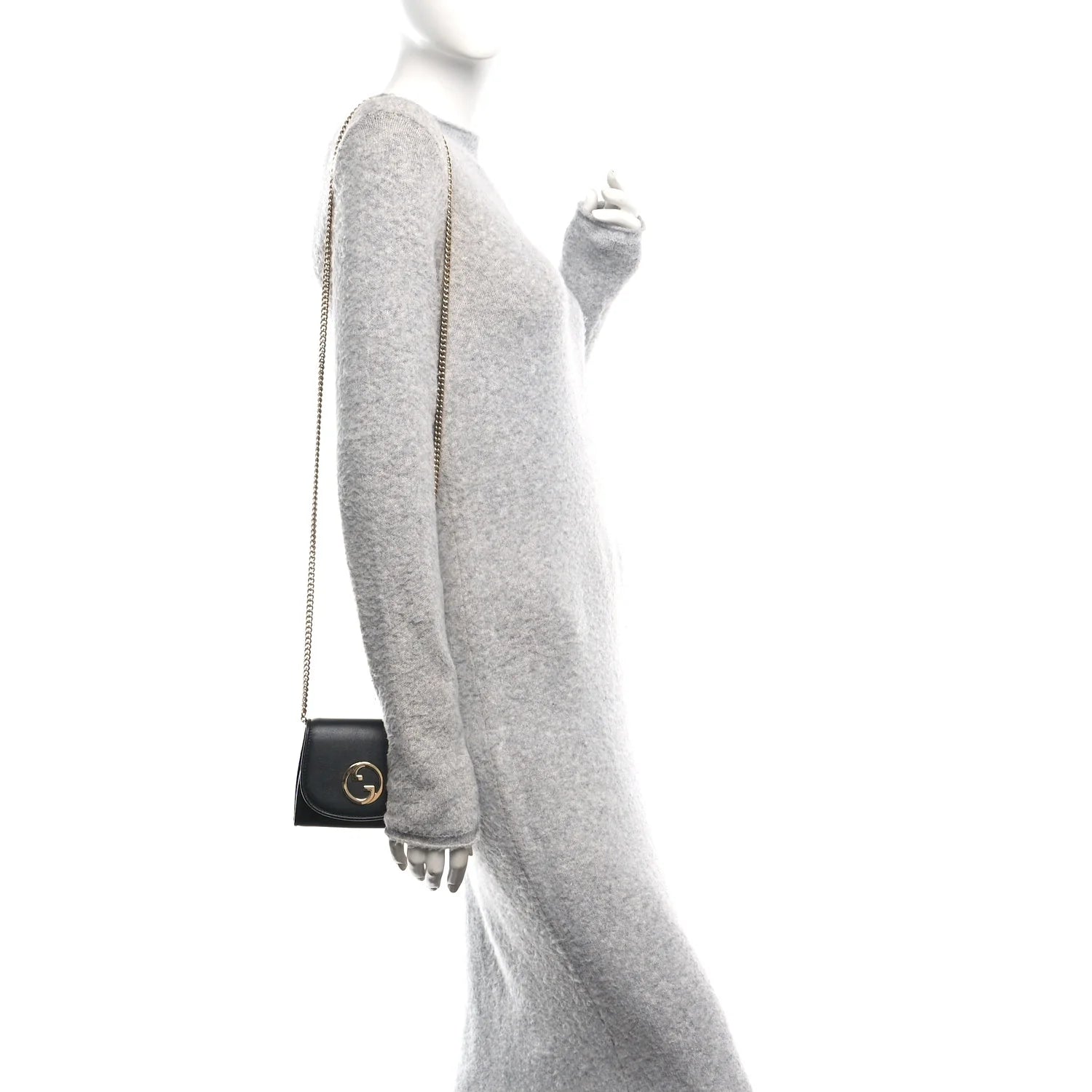 Roxy Calfskin Medium Blondie Chain Wallet Black