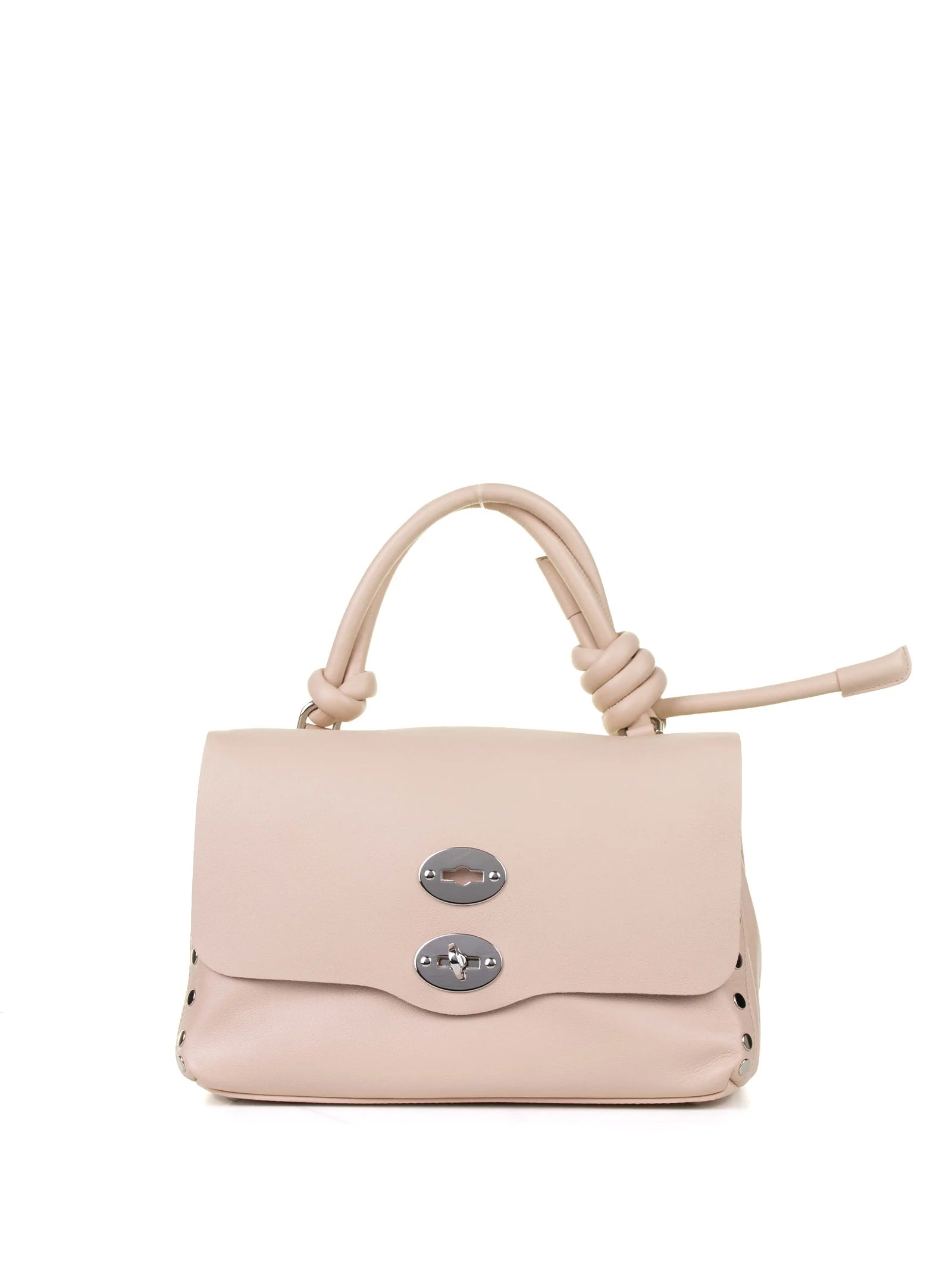 POSTINA PIUMA KNOT S PINK LEATHER BAG