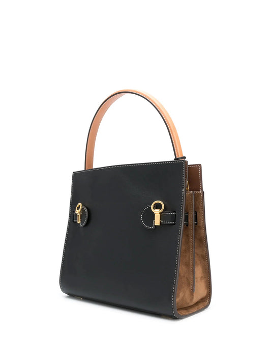 CONTRASTING STITCHING and GOLD DETAILS, SINGLE HANDLE and ADJUSTABLE and REMOVABLE SHOULDER STRAP.