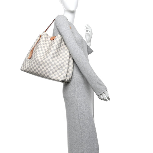 Damier Azur Graceful MM Rose Ballerine