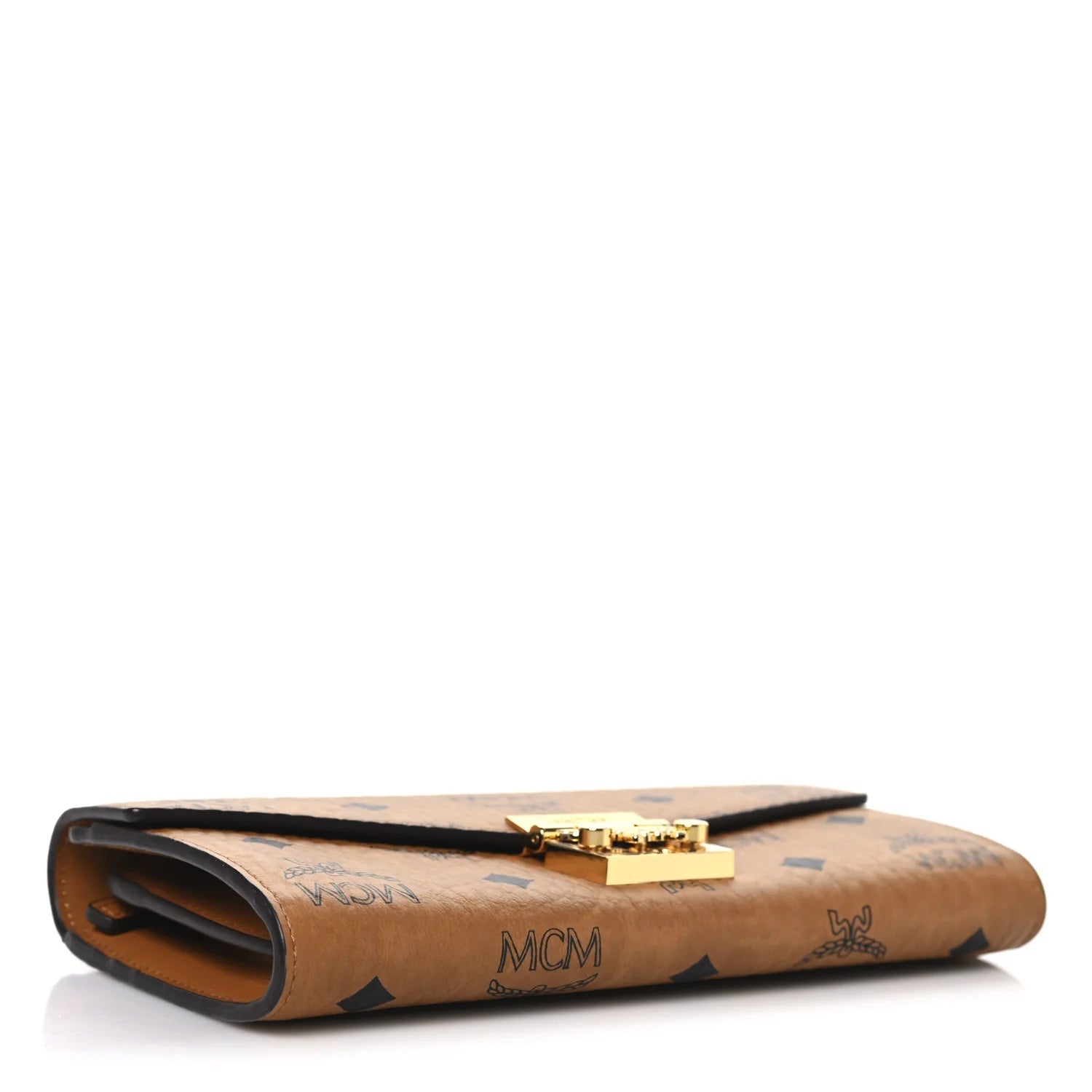 Visetos Large Patricia Wallet on Chain Cognac