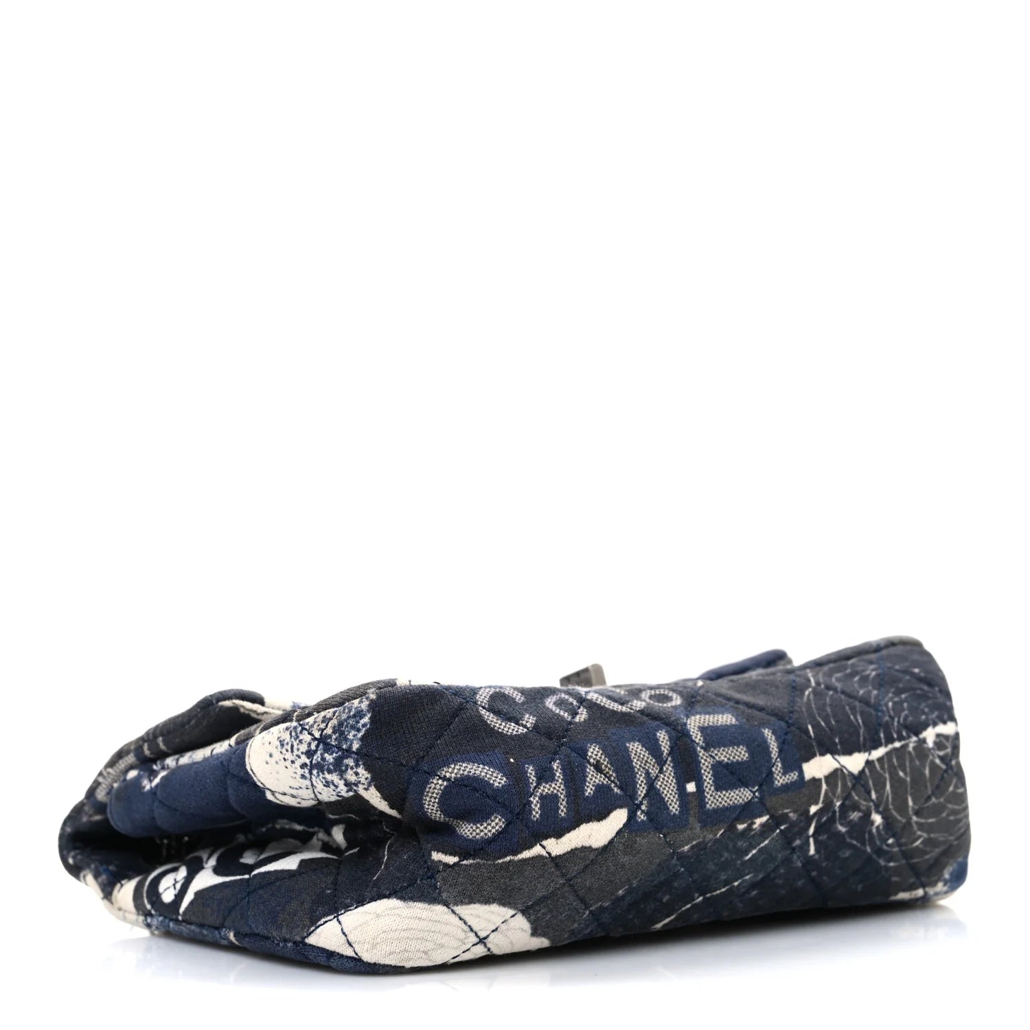 Jersey Quilted Camellia 2.55 Reissue Mini Flap Black White