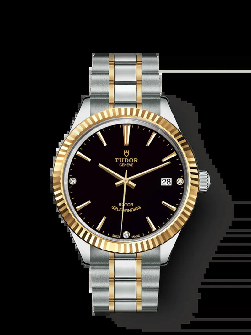 Style, Stainless Steel and Yellow Gold with Diamond-Set, 38Mm, Ref# M12513-0011