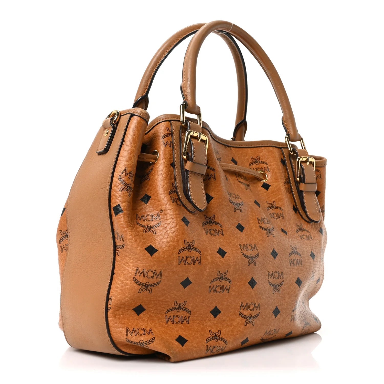 Visetos Drawstring Shopper Cognac