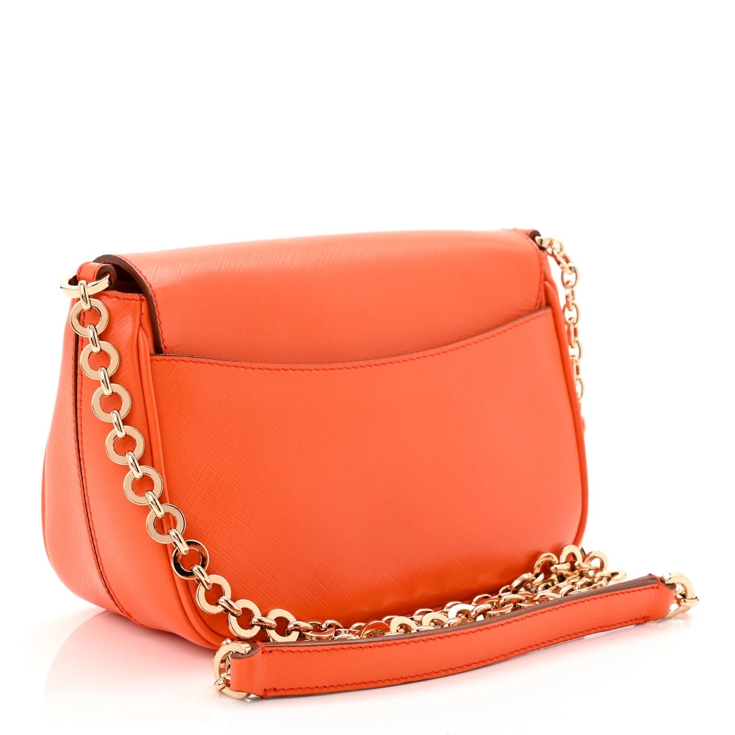 Printed Calfskin Paris Crossbody Bag Orange