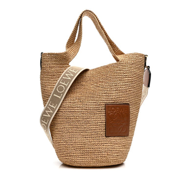 Raffia Mini Slit Tote Bag Natural Tan