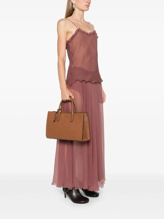 SCARLETT MEDIA LEATHER HANDBAG