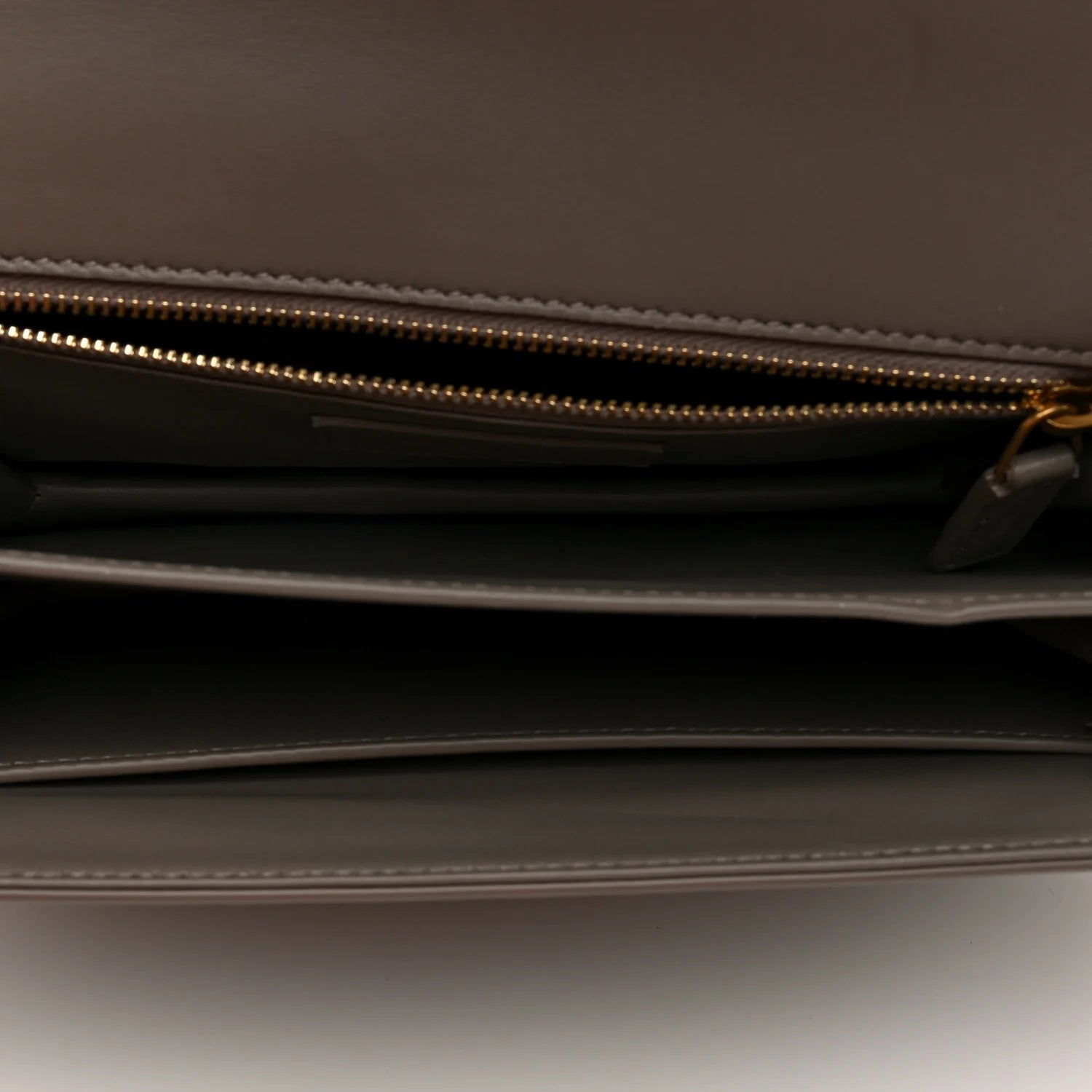 Smooth Calfskin Le Maillon Satchel Dark Beige