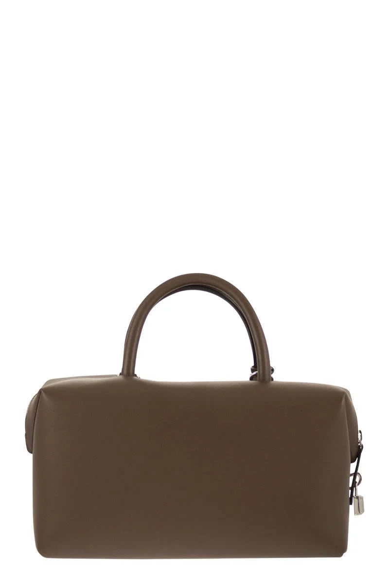 HOLDALLM - MEDIUM SATCHEL in NATURAL LEATHER