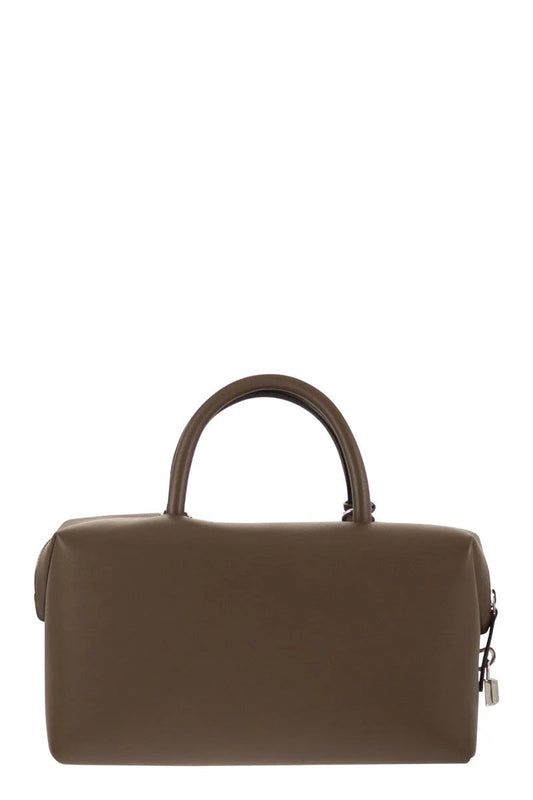 HOLDALLM - MEDIUM SATCHEL in NATURAL LEATHER