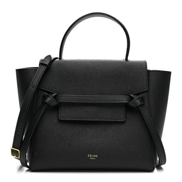 Grained Calfskin Nano Belt Bag Black