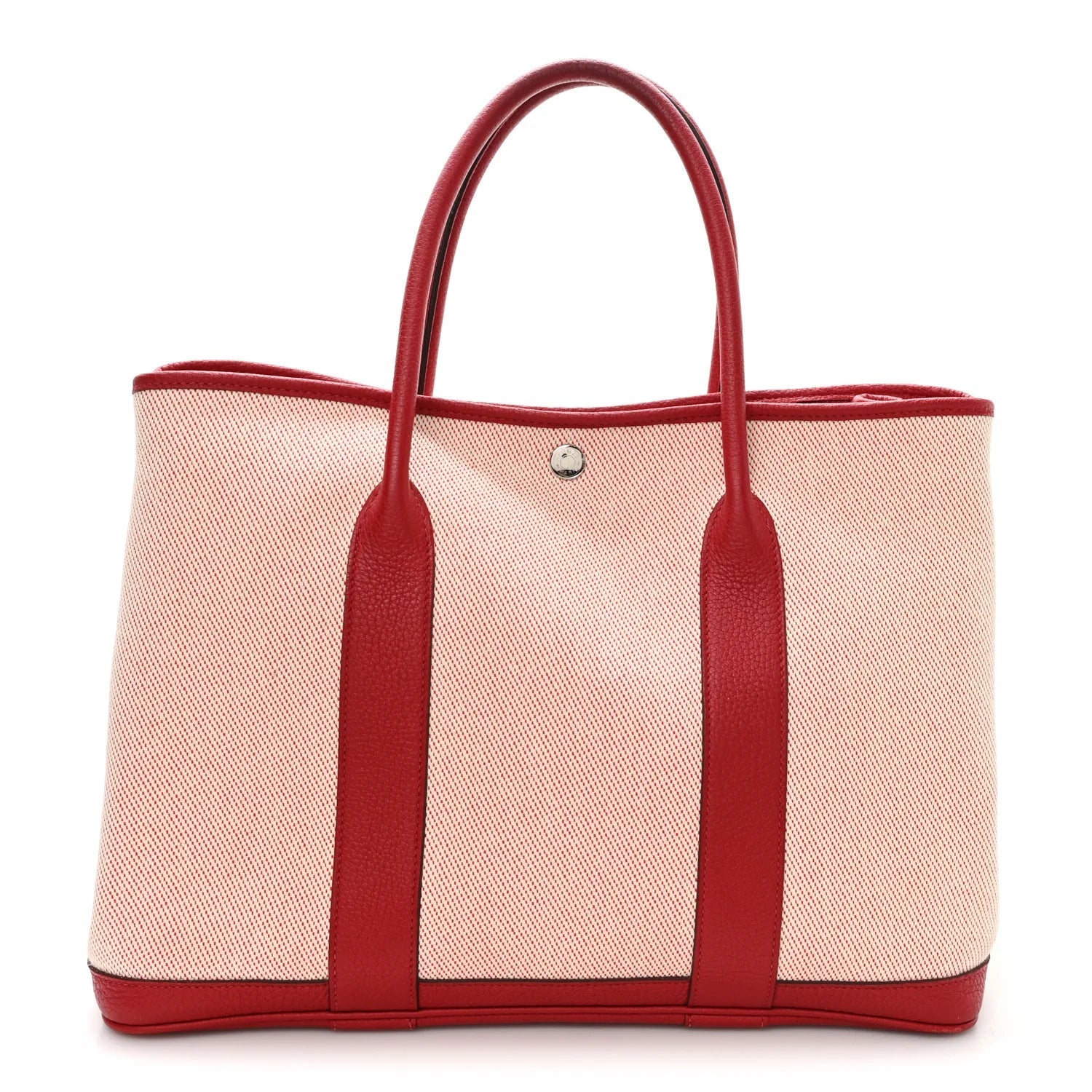 Twill H Negonda Garden Party Tote 36 MM Ecru Rouge Piment
