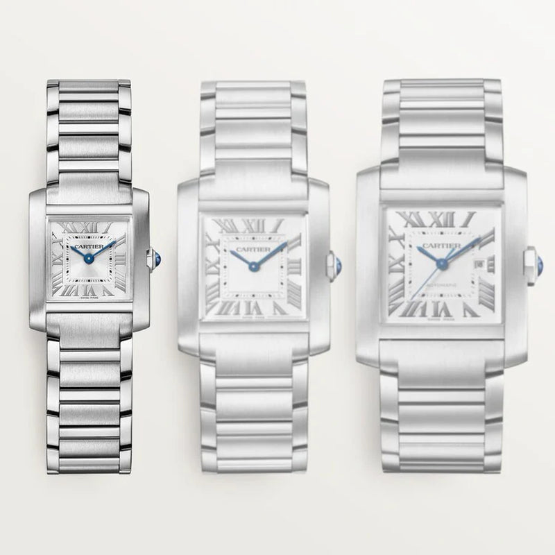 Unworn  Tank Francaise De , Small Stainless Steel, 25.7Mm X 21.2Mm, Ref# WSTA0065, Box and Papers