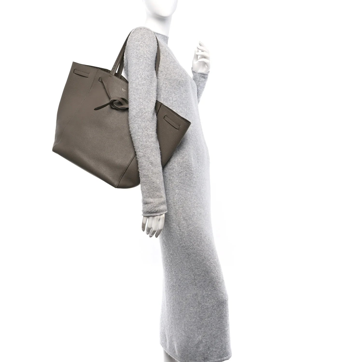 Soft Grained Calfskin Small Belt Cabas Phantom Taupe