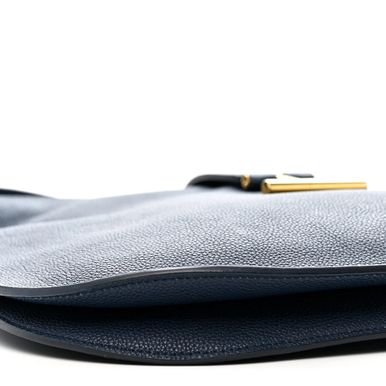 Grained Calfskin Large Tara Crossbody Denim Blue