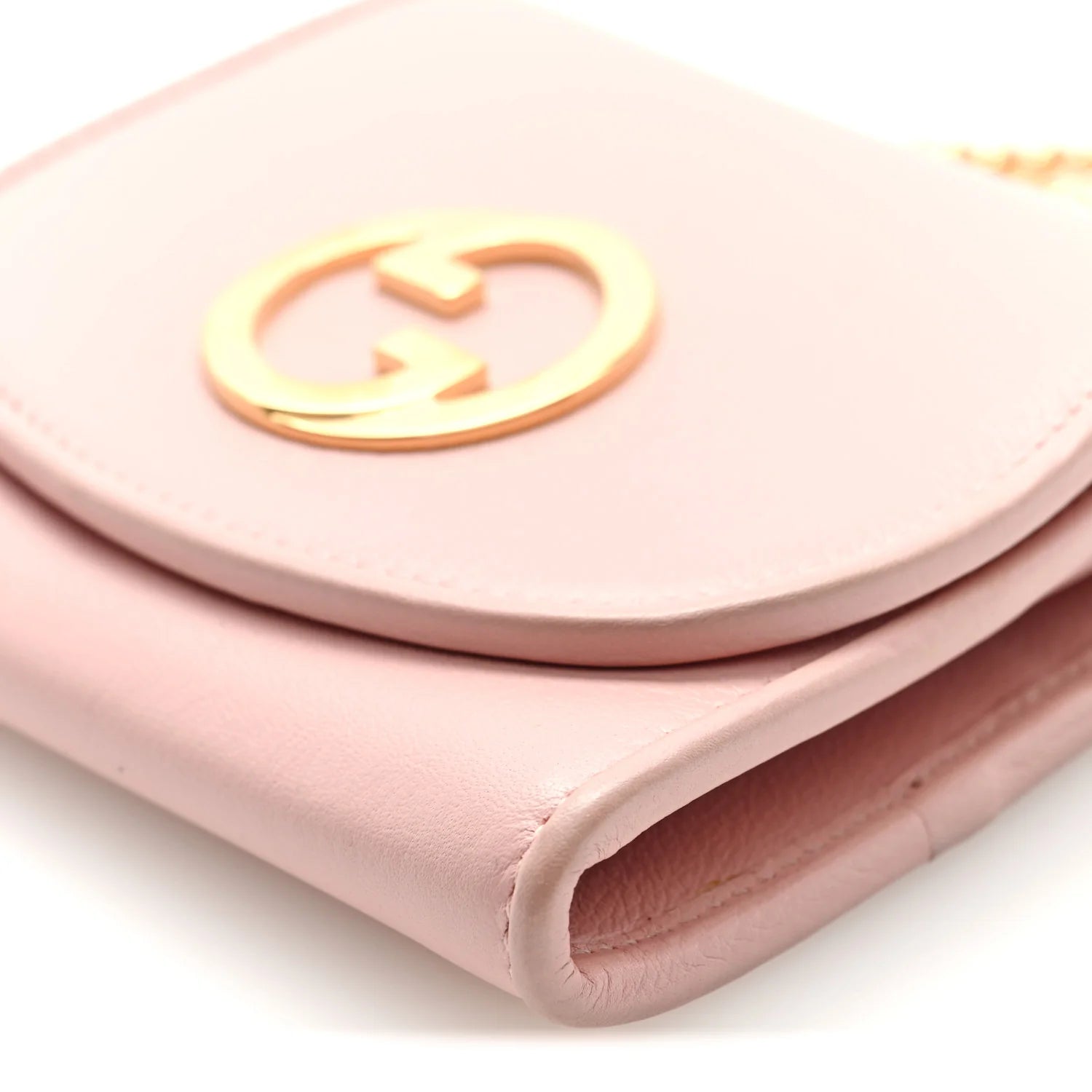 Roxy Calfskin Medium Blondie Chain Wallet Powder Pink