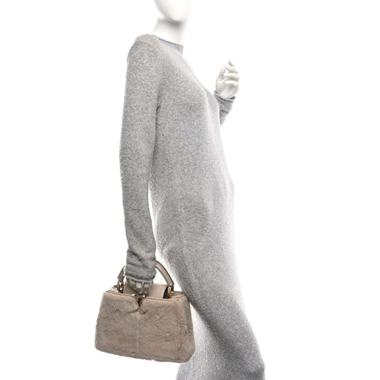 Mink Goatskin Capucines BB Beige