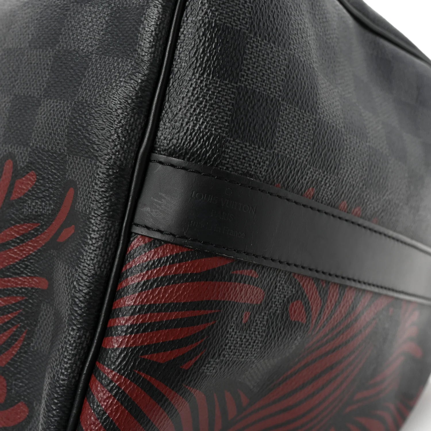 Damier Graphite Rope Keepall Bandouliere 45 Red