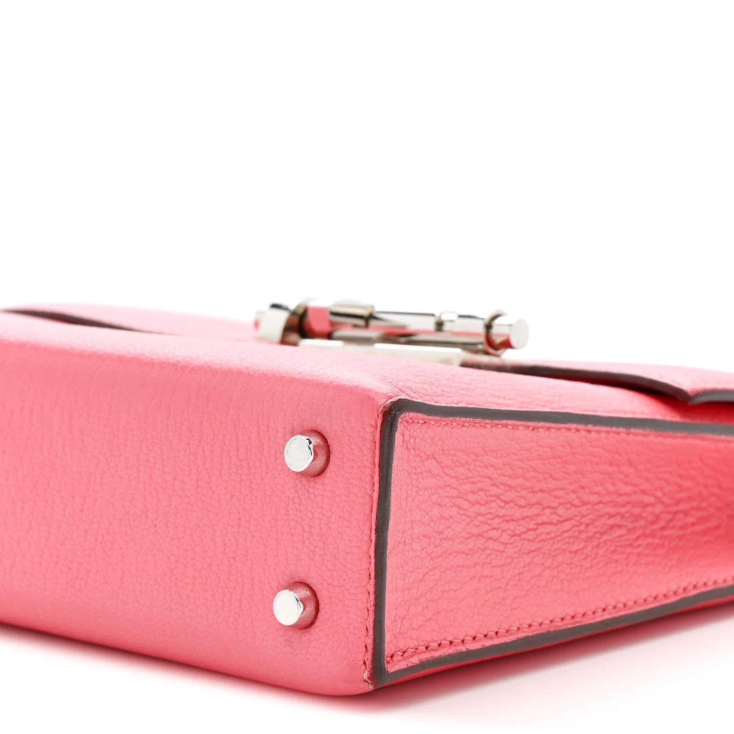 Chevre Mysore Mini Verrou Chaine Bag Rose Azalee