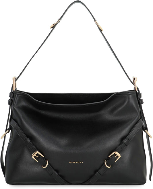 LEATHER SHOULDER BAG with BUCKLE STRAP