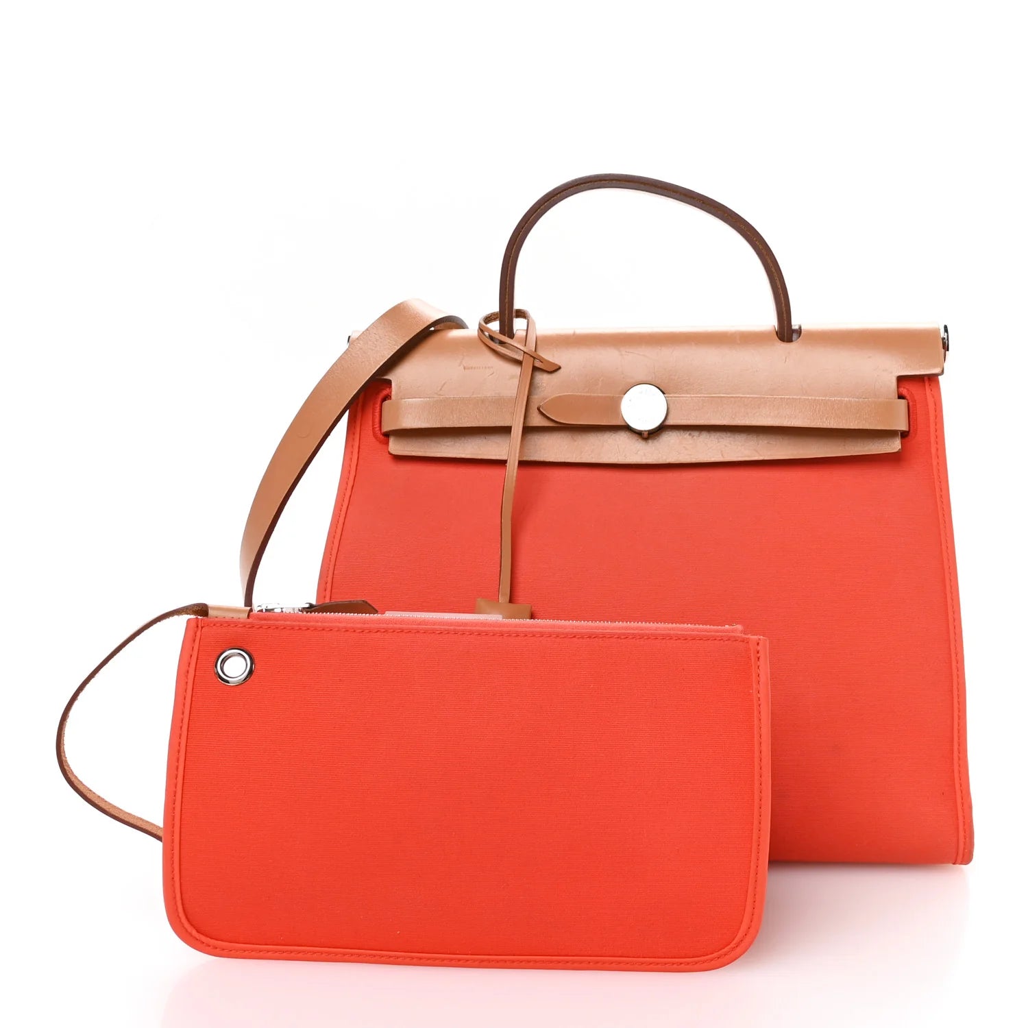 Vache Hunter Toile Herbag Zip 31 PM Capucine Fauve