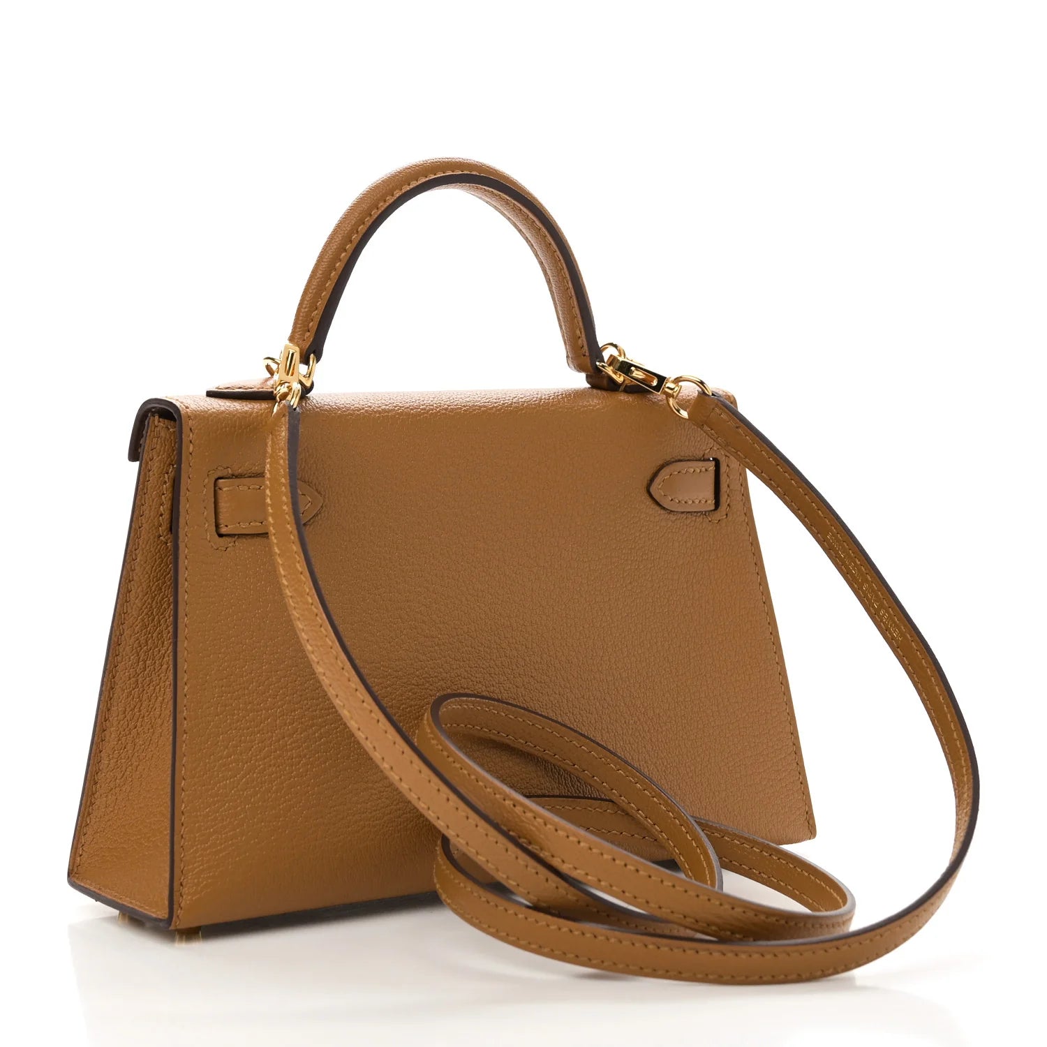 Chevre Mysore Verso Mini Kelly Sellier 20 Caramel Cacao