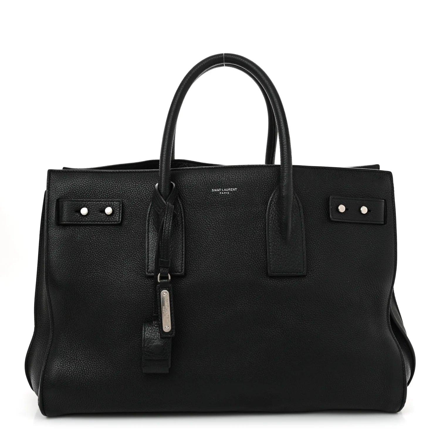 Grained Calfskin Medium Souple Sac De Jour Black
