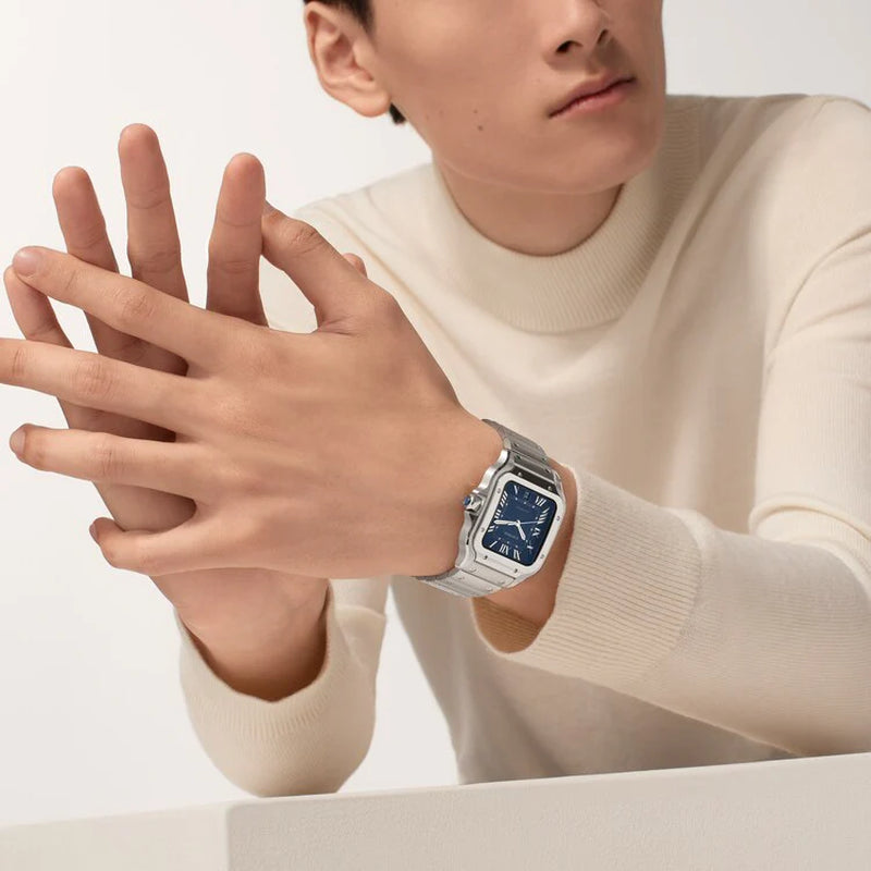 Unworn  Santos De , Stainless Steel, 39.8Mm, Ref# WSSA0071, Box and Papers