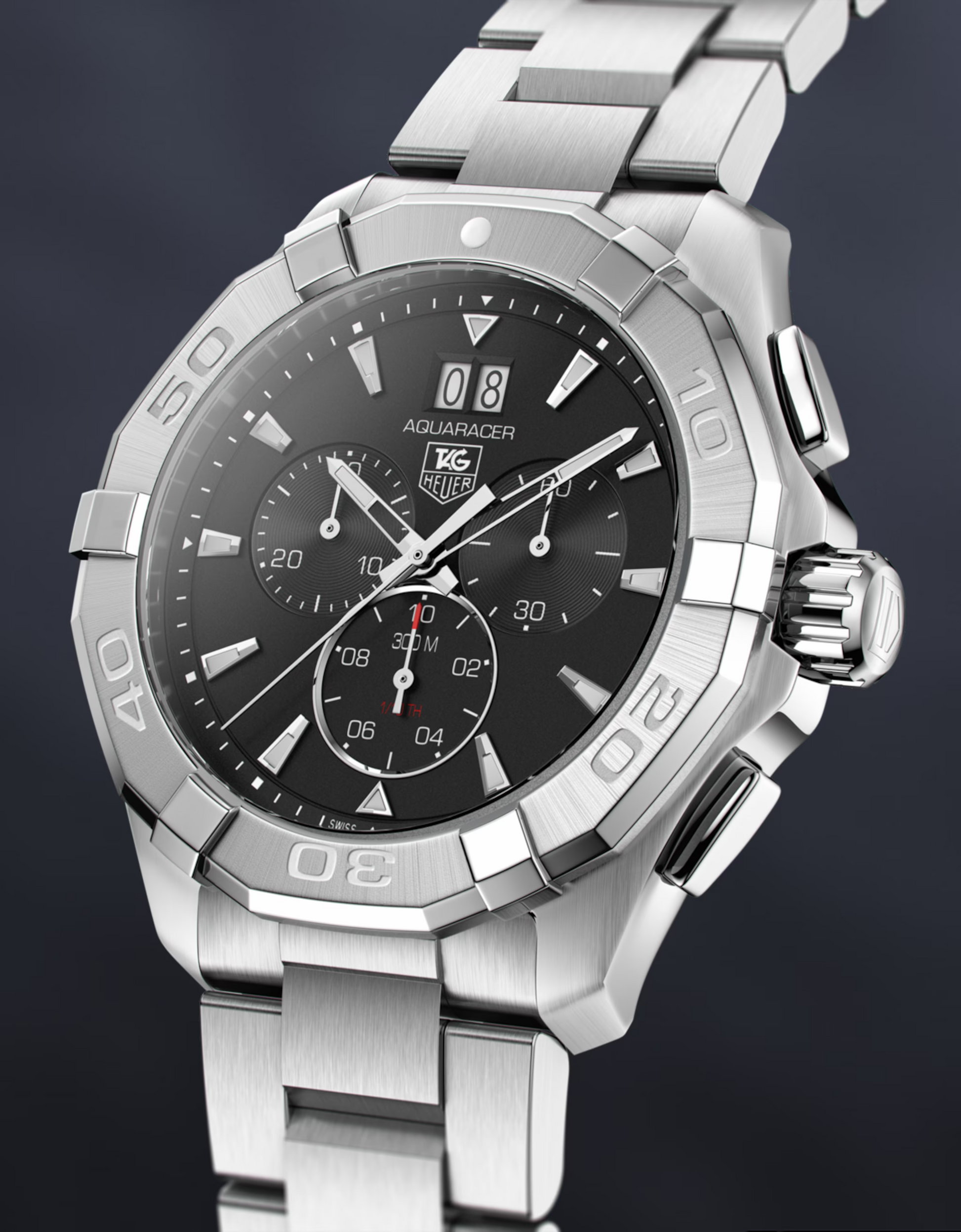 Unworn  Aquaracer Chronograph, 43Mm, Stainless Steel, Ref# CAY1110.BA0927, Box & Papers