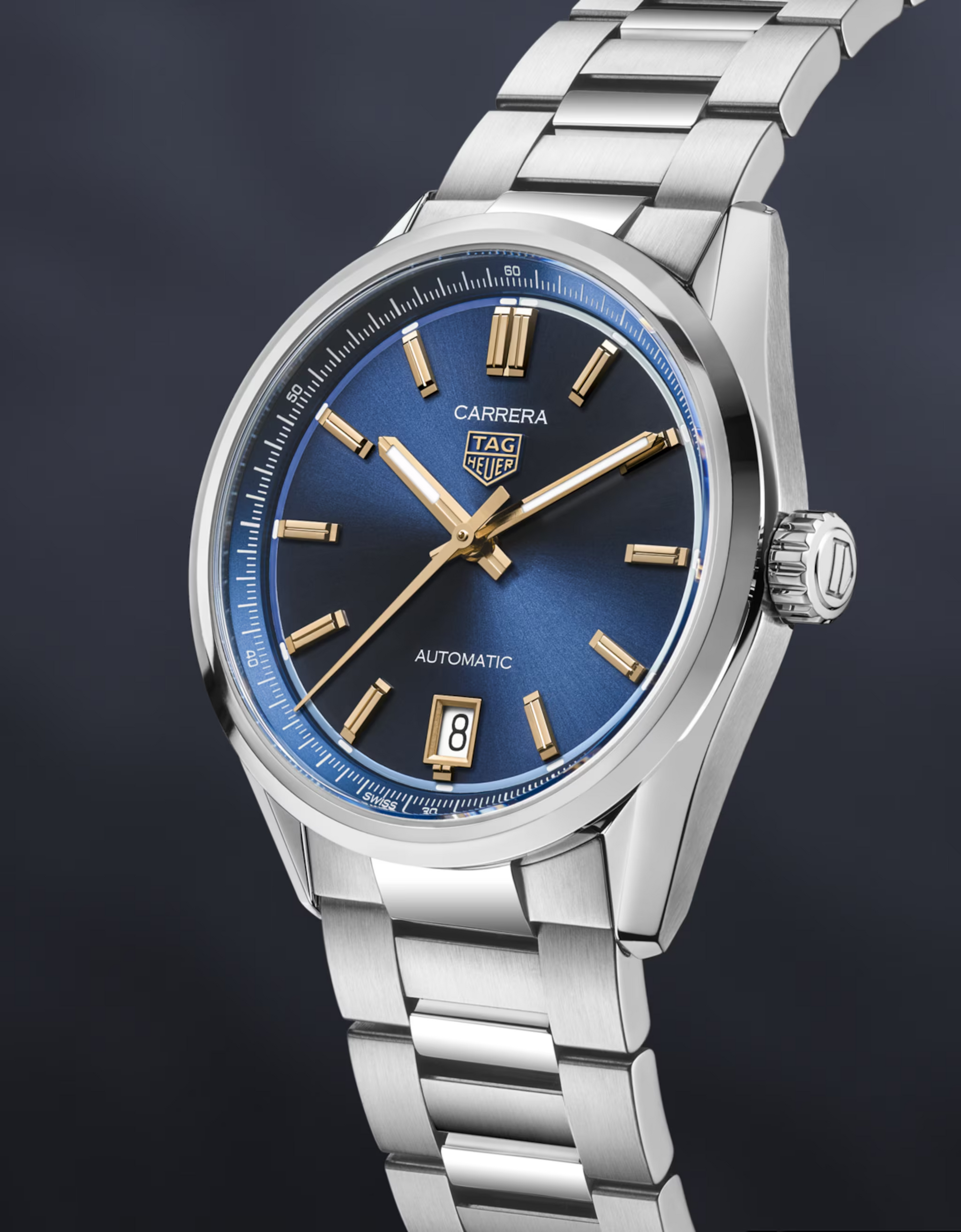 Unworn  Carrera Calibre 7 Date, Stainless Steel, 36Mm, Ref# WBN2311.BA0001, Box & Papers