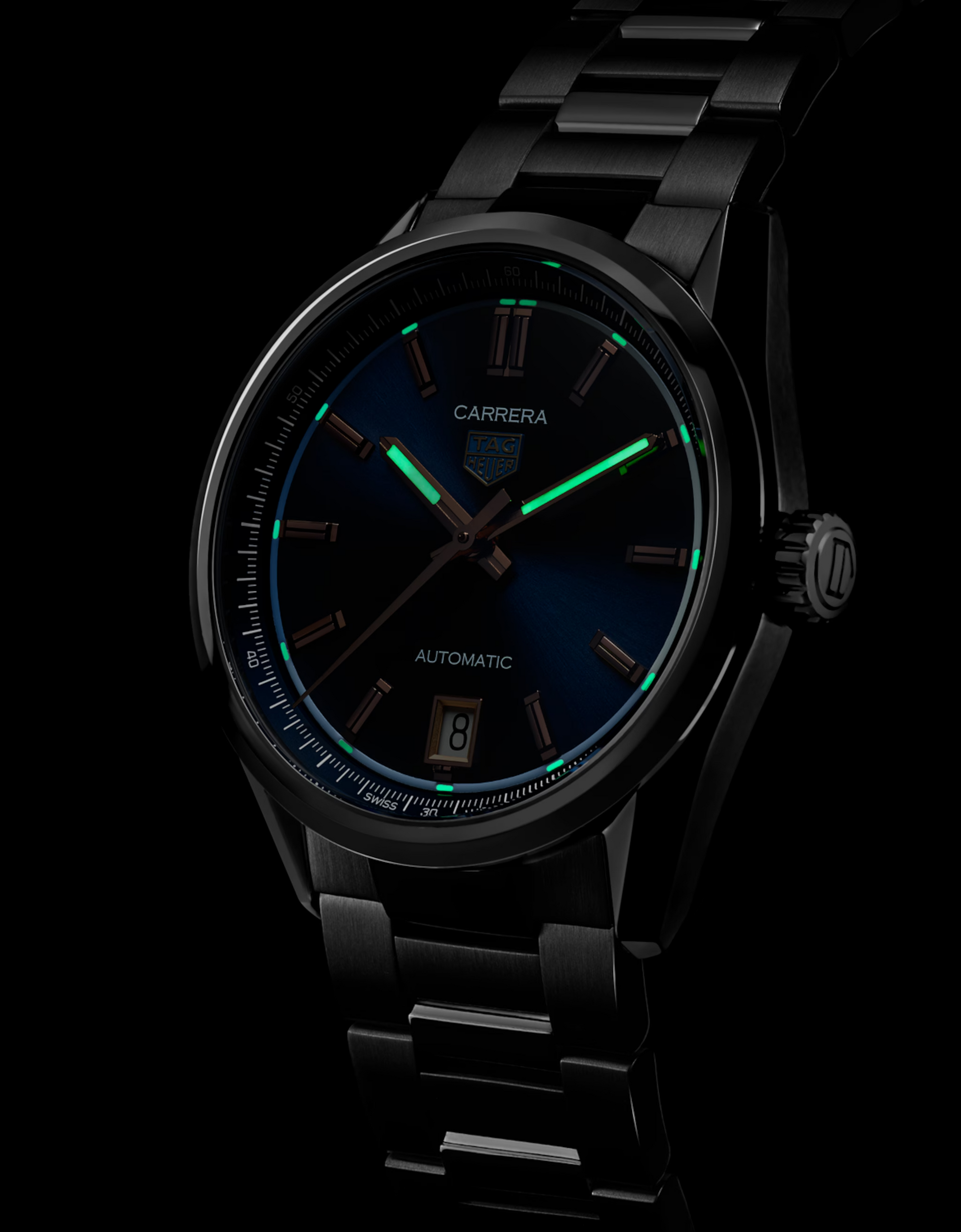 Unworn  Carrera Calibre 7 Date, Stainless Steel, 36Mm, Ref# WBN2311.BA0001, Box & Papers