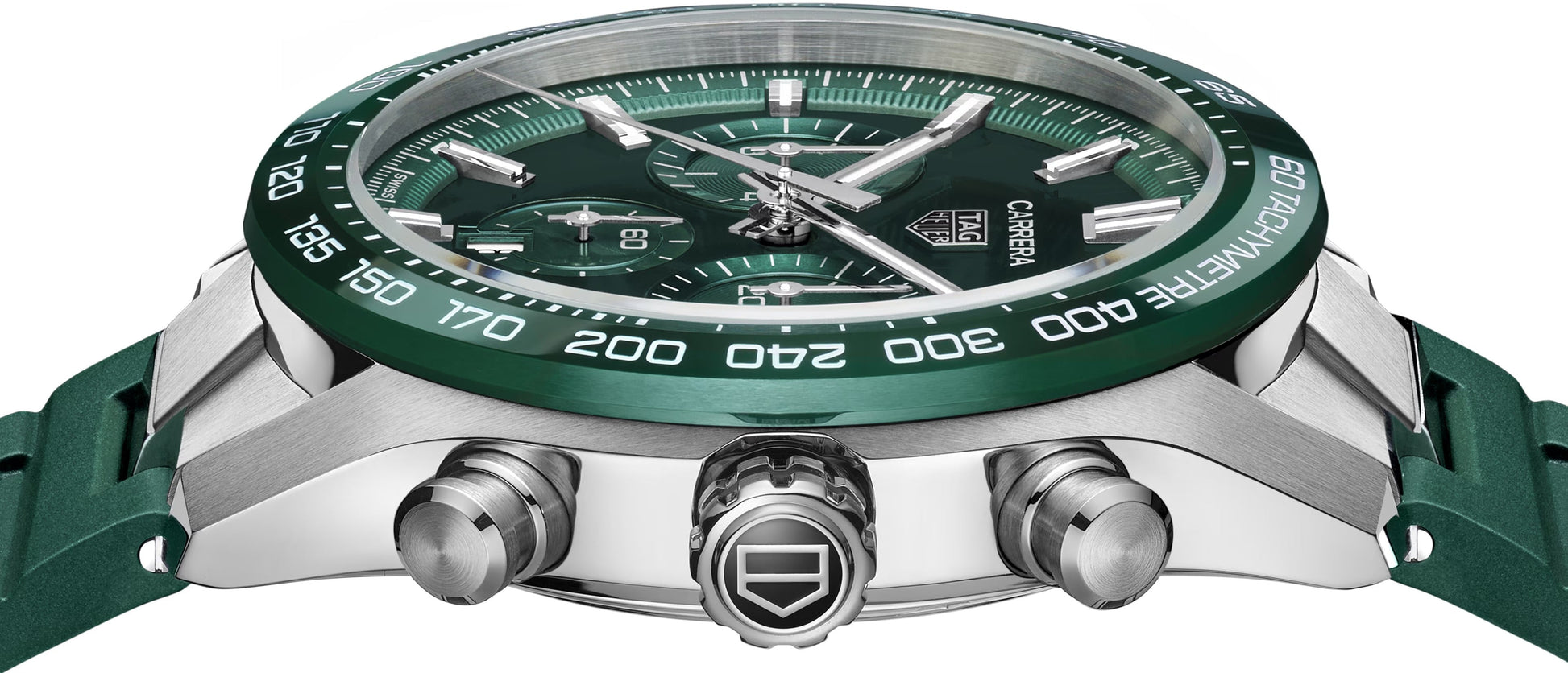 Unworn  Carrera Chronograph, Stainless Steel and Ceramic, 44Mm, Ref# CBN2A1N.FT6238, Box & Papers