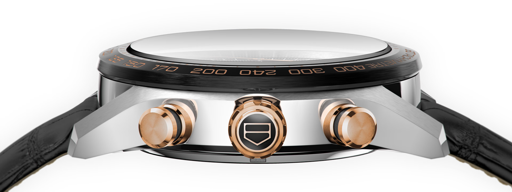 Unworn  Carrera Chronograph, Stainless Steel, 18K Rose Gold and Ceramic, 44Mm, Ref# CBN2A5A.FC6481, Box & Papers