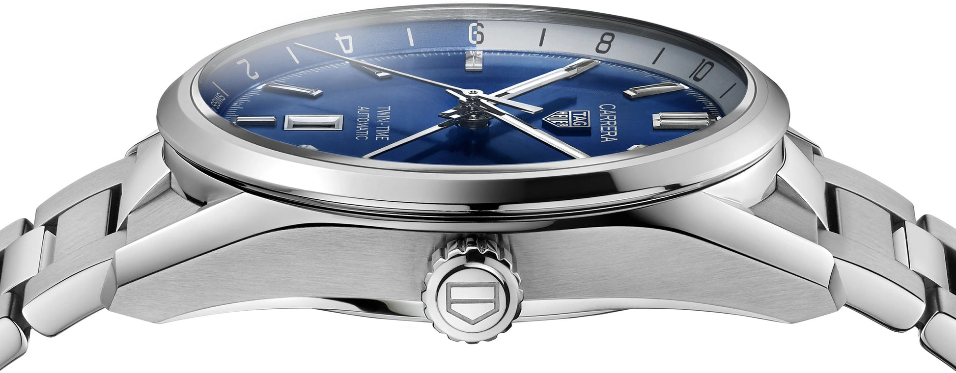 Unworn  Carrera Twin-Time Calibre 7 GMT, Stainless Steel, 41Mm, Ref# WBN201A.BA0640, Box & Papers