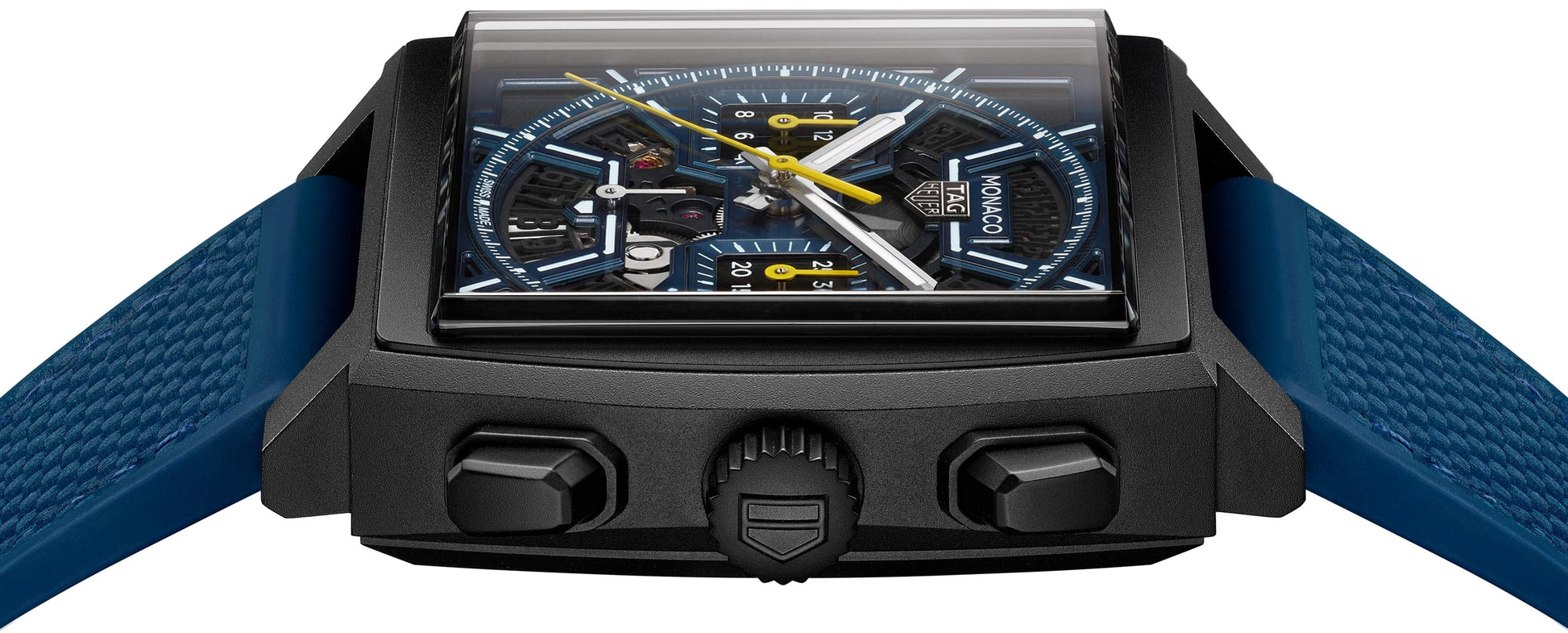 Unworn  Monaco Chronograph Skeleton, Black DLC Titanium, Automatic, 39Mm, Ref# CBL2188.FT6261, Box and Papers