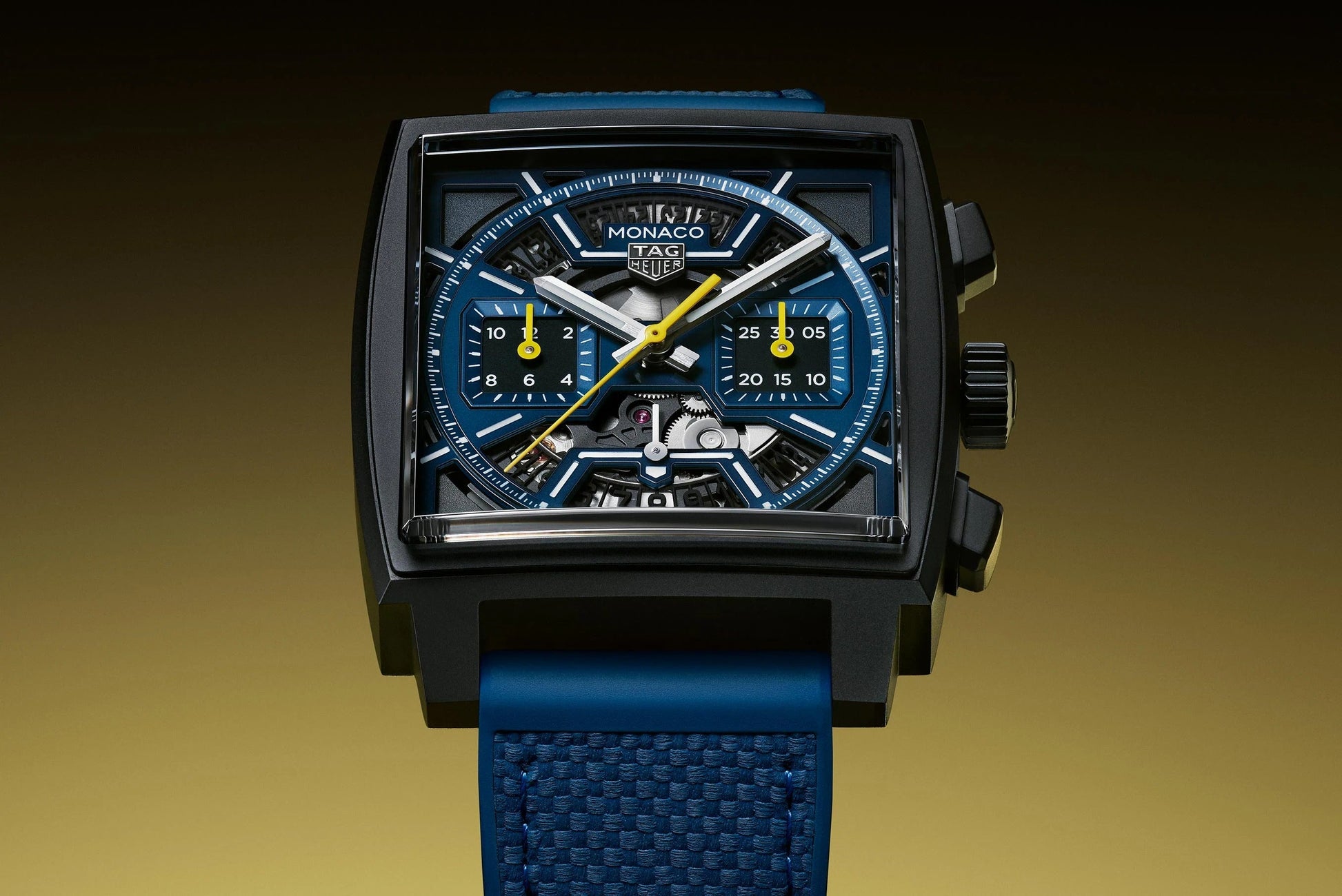 Unworn  Monaco Chronograph Skeleton, Black DLC Titanium, Automatic, 39Mm, Ref# CBL2188.FT6261, Box and Papers