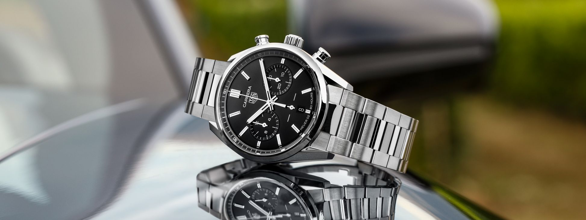 Unworn  Carrera Chronograph, Stainless Steel, 42Mm, Ref# CBN2010.BA0642, Box & Papers