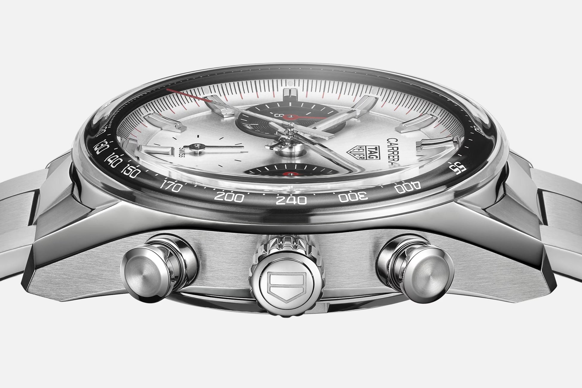 Unworn  Carrera Chronograph “Panda” Glassbox, Stainless Steel, 39Mm, Ref# CBS2216.BA0041, Box & Papers