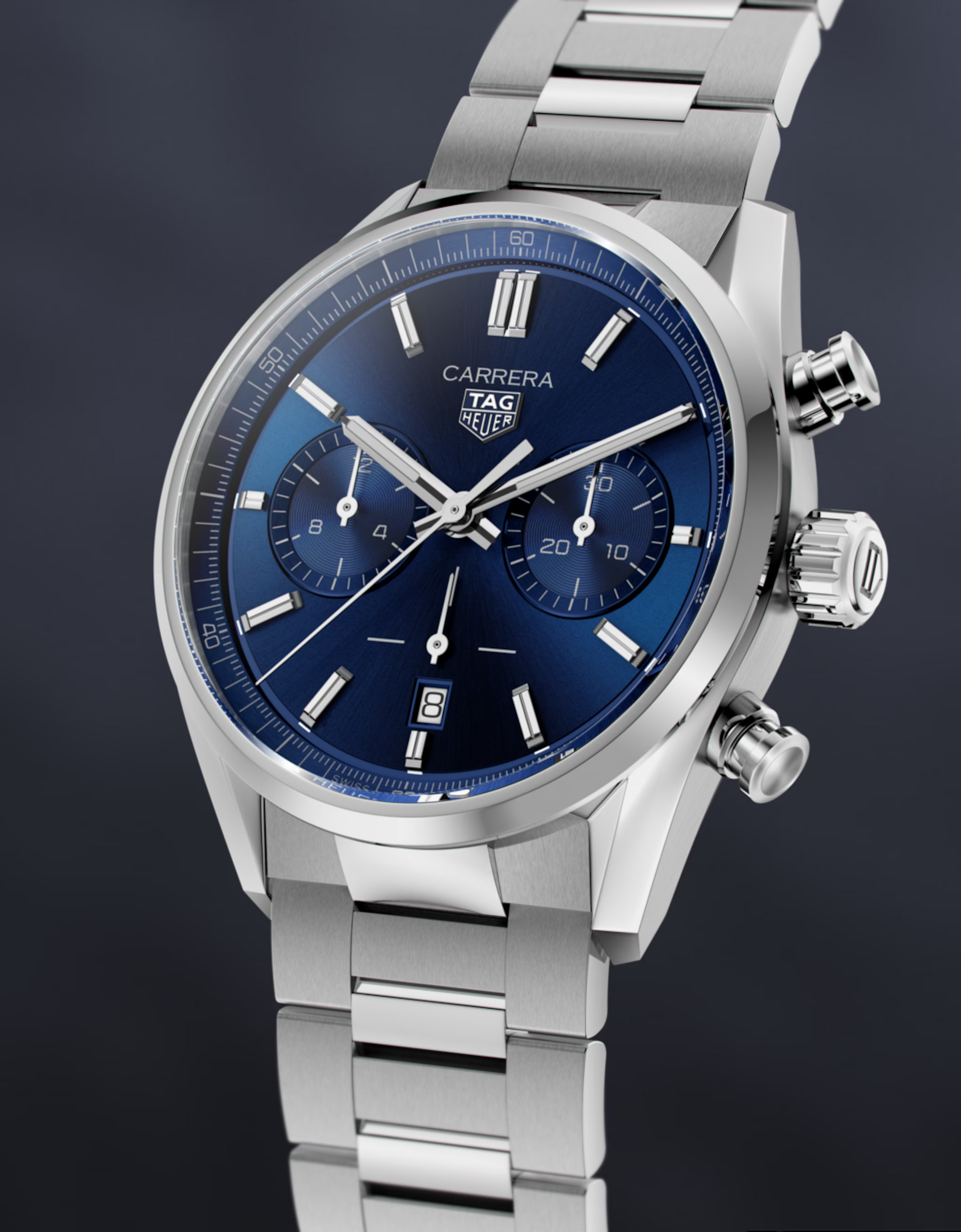 Unworn  Carrera Chronograph, Stainless Steel, 42Mm, Ref# CBN2011.BA0642, Box & Papers