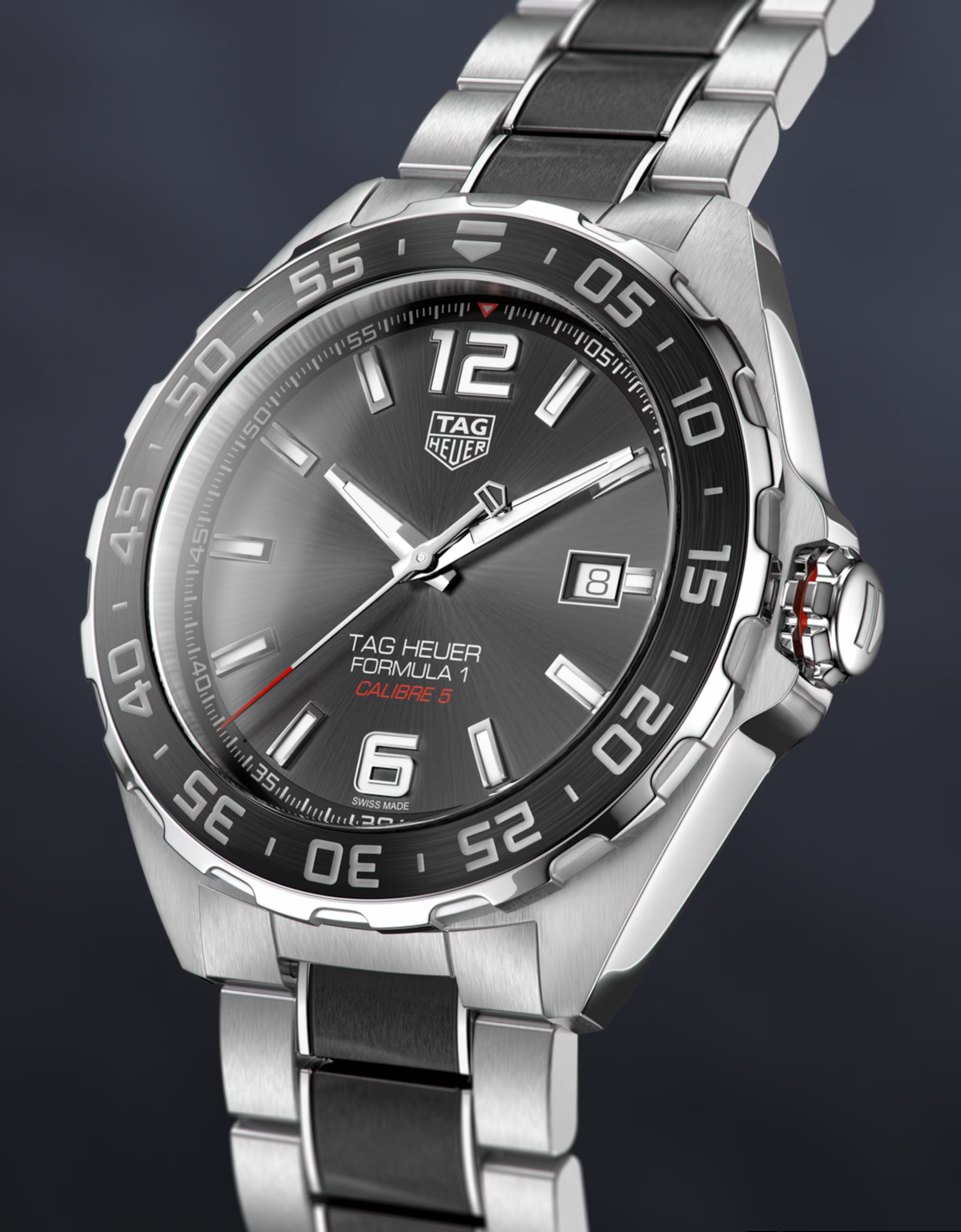 Unworn  Formula 1 Date, Automatic, 43 Mm, Stainless Steel, Сeramic Ref# WAZ2011.BA0843, Box & Papers