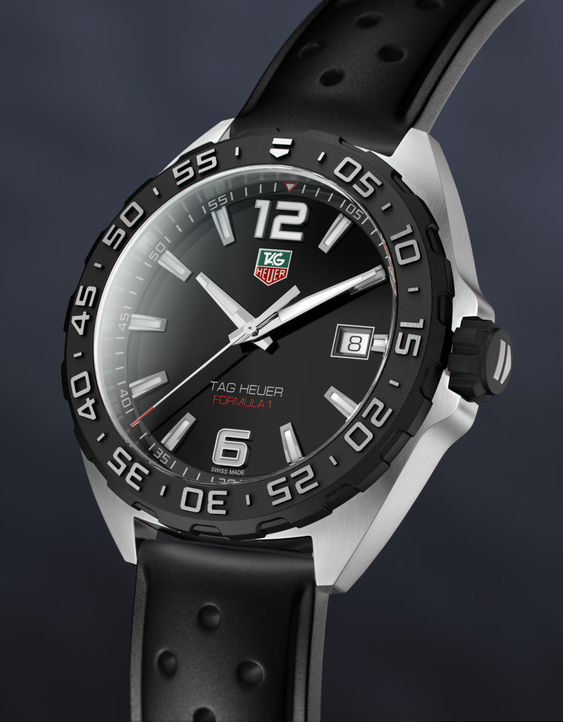 Unworn  Formula 1 Date, Stainless Steel, 41Mm, Ref# WAZ1110.FT8023, Box & Papers