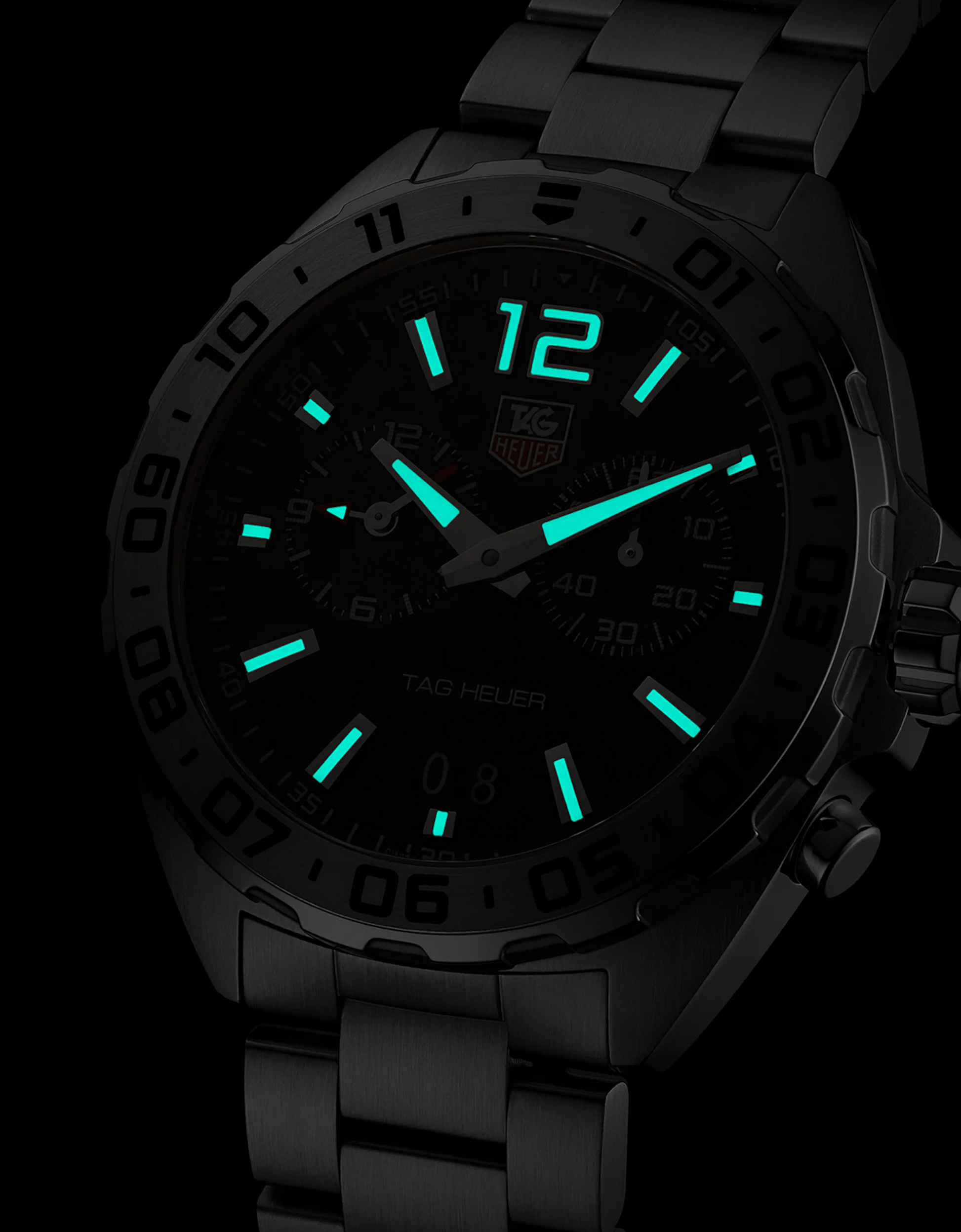 Unworn  Formula 1 Date Alarm Stainless Steel, 41Mm, Ref# WAZ111A.BA0875, Box & Papers