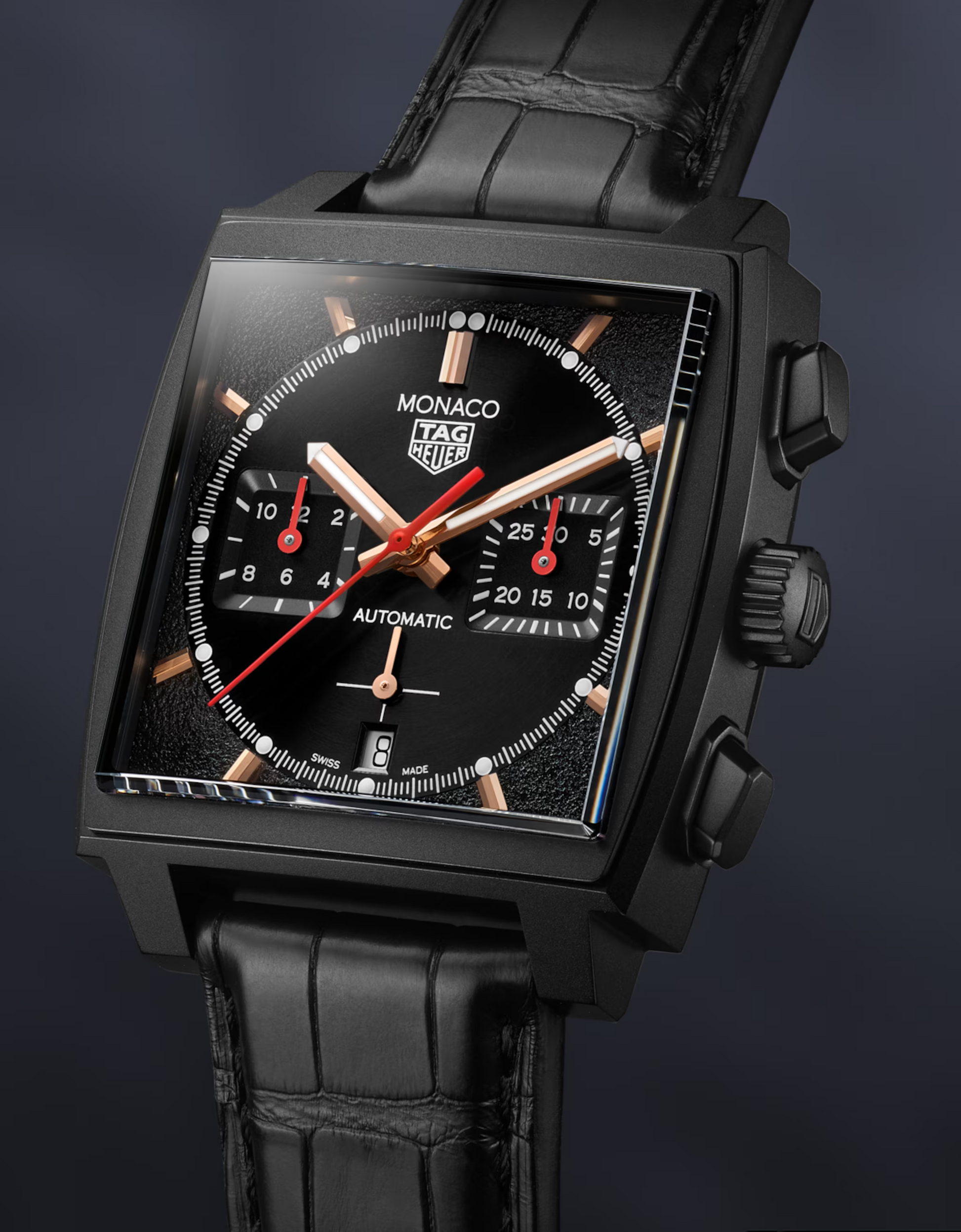 Unworn  Monaco Chronograph Automatic, Black DLC Titanium, 39Mm, Ref# CBL2180.FC6497, Box and Papers
