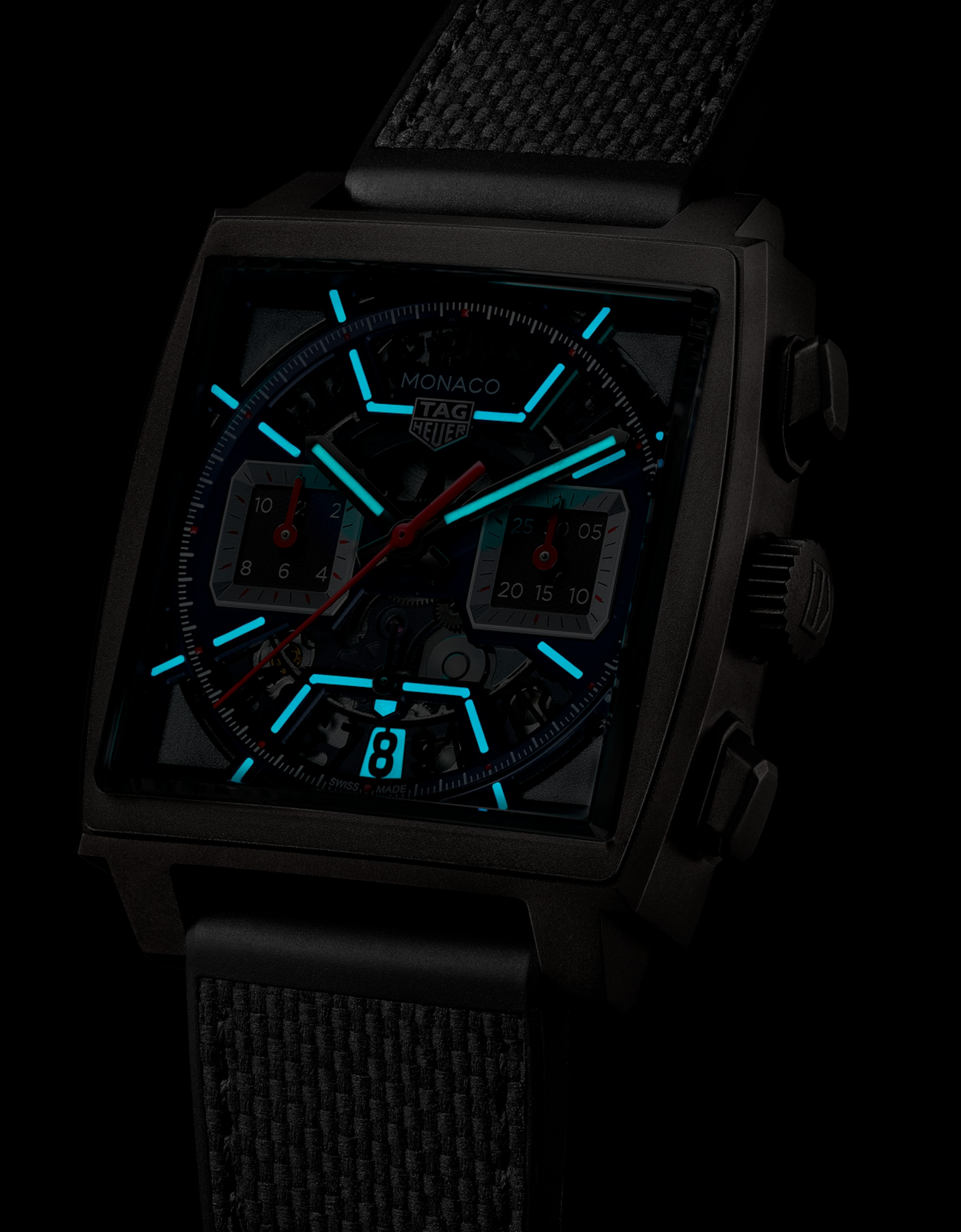 Unworn  Monaco Chronograph Skeleton, Titanium, Automatic, 39Mm, Ref# CBL2183.FT6236, Box and Papers