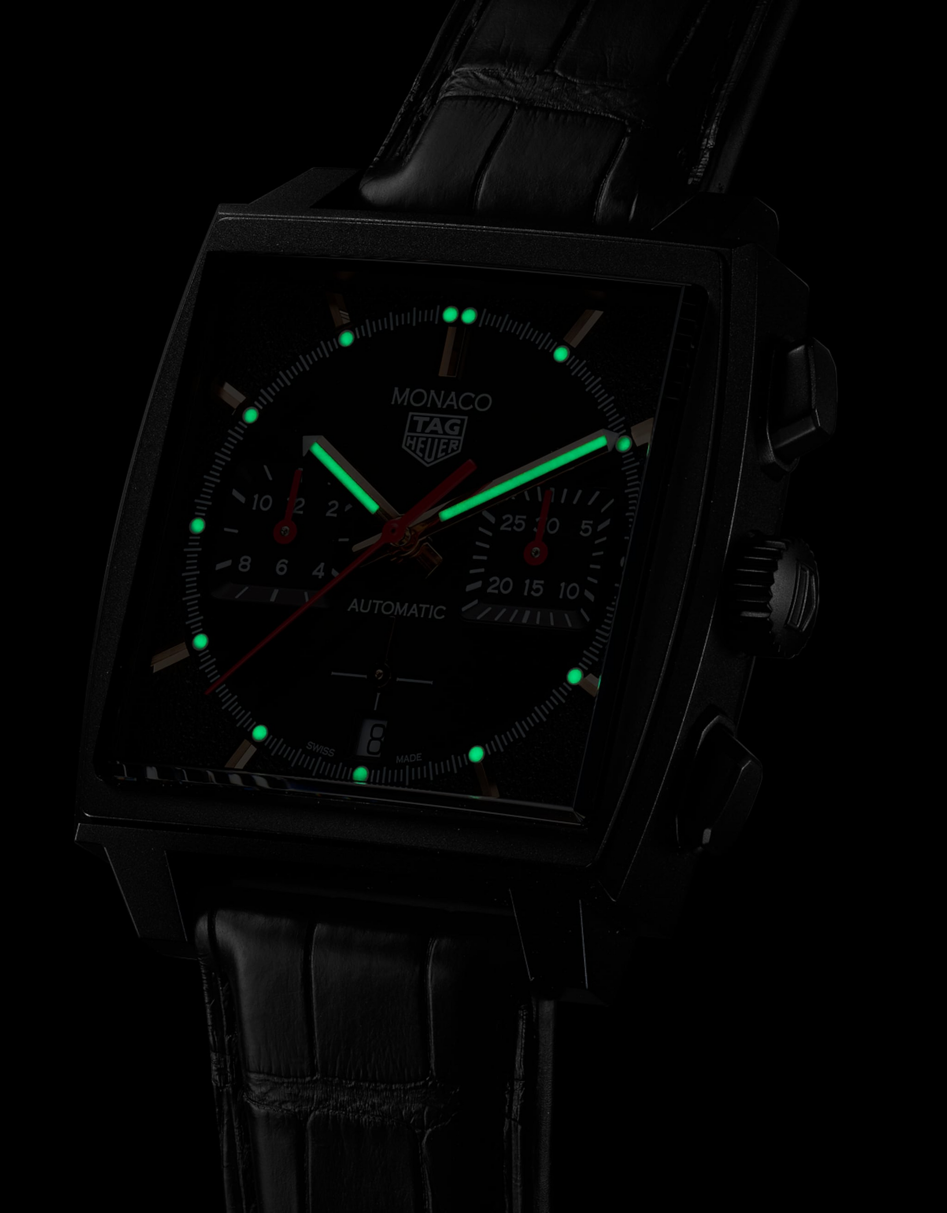 Unworn  Monaco Chronograph Automatic, Black DLC Titanium, 39Mm, Ref# CBL2180.FC6497, Box and Papers