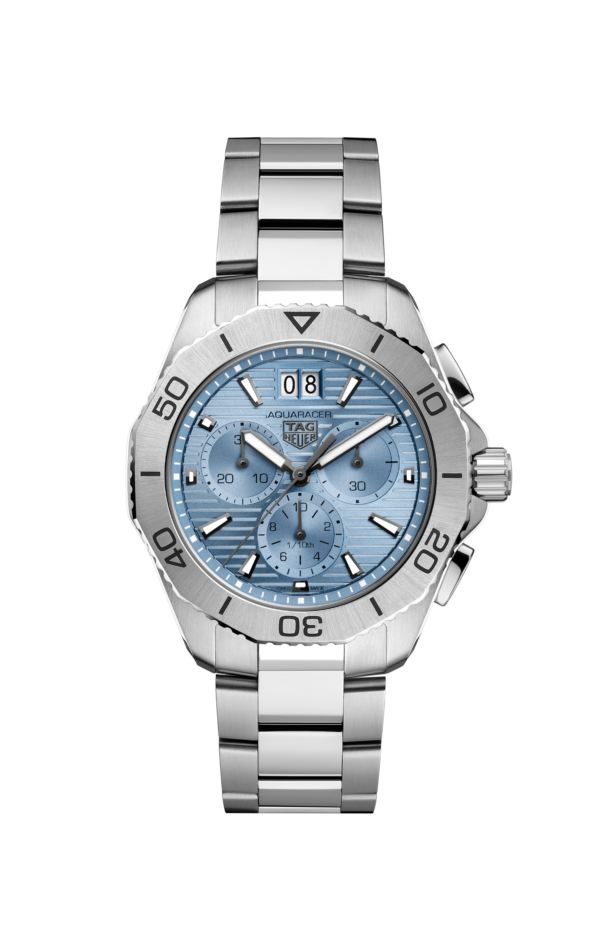 Unworn  Aquaracer Professional 200 Chronograph 40, Stainless Steel, Ref# CBP1112.BA0627, Box & Papers
