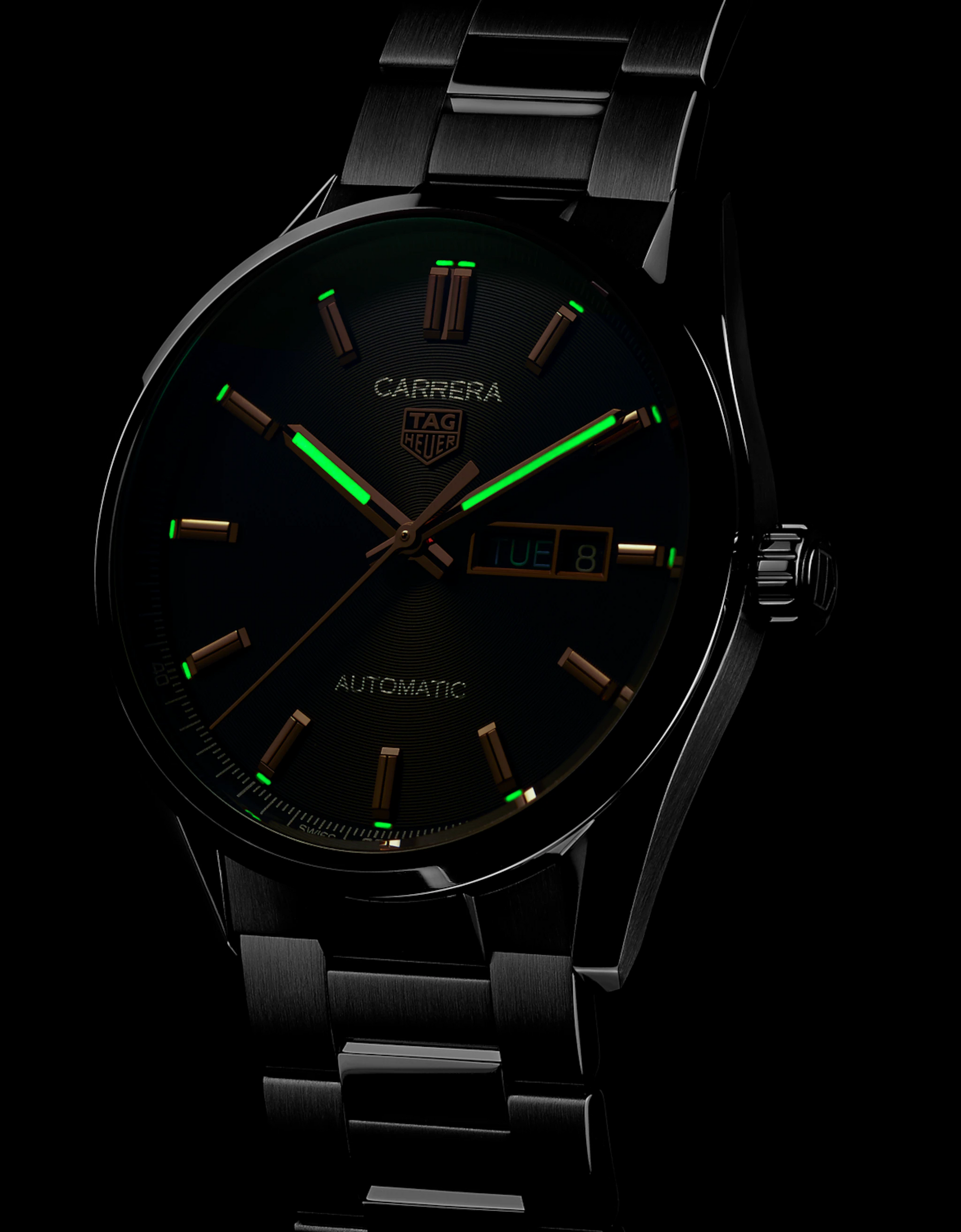 Unworn  Carrera Calibre 5 Day-Date, Stainless Steel, 41Mm, Ref# WBN2013.BA0640, Box & Papers