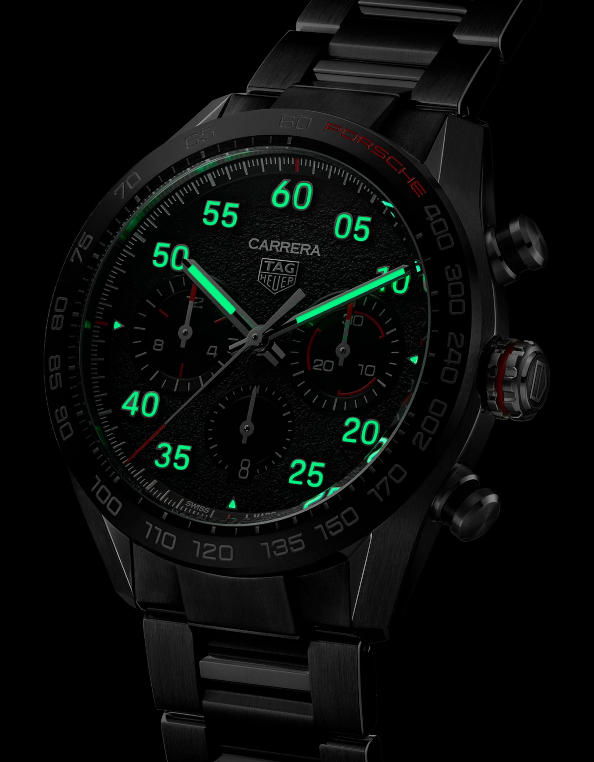 Unworn  Carrera Chronograph X Porsche, Stainless Steel, 44Mm, Ref# CBN2A1F.BA0643, Box & Papers