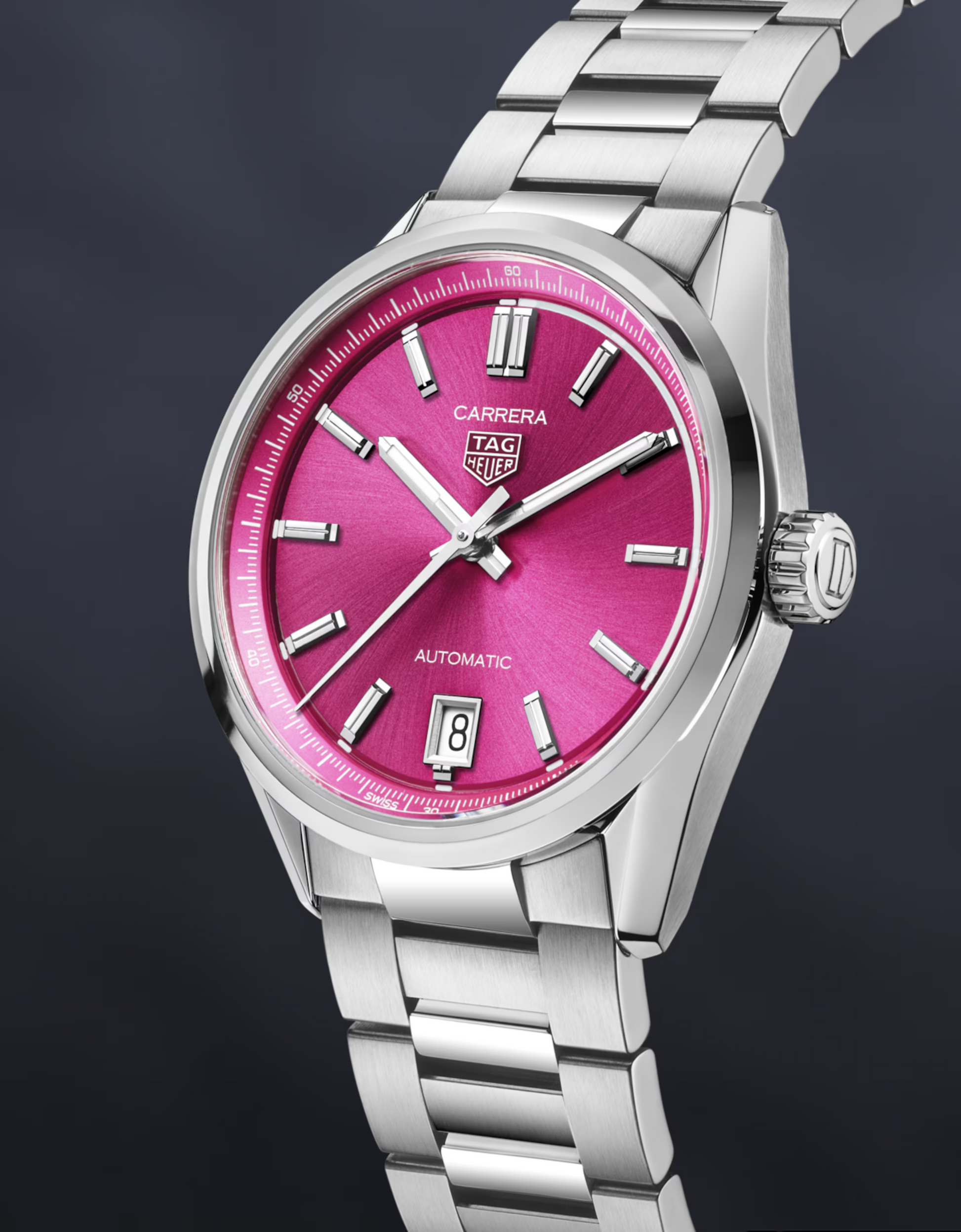 Unworn  Carrera Calibre 7 Date, Stainless Steel, 36Mm, Ref# WBN2313.BA0001, Box & Papers