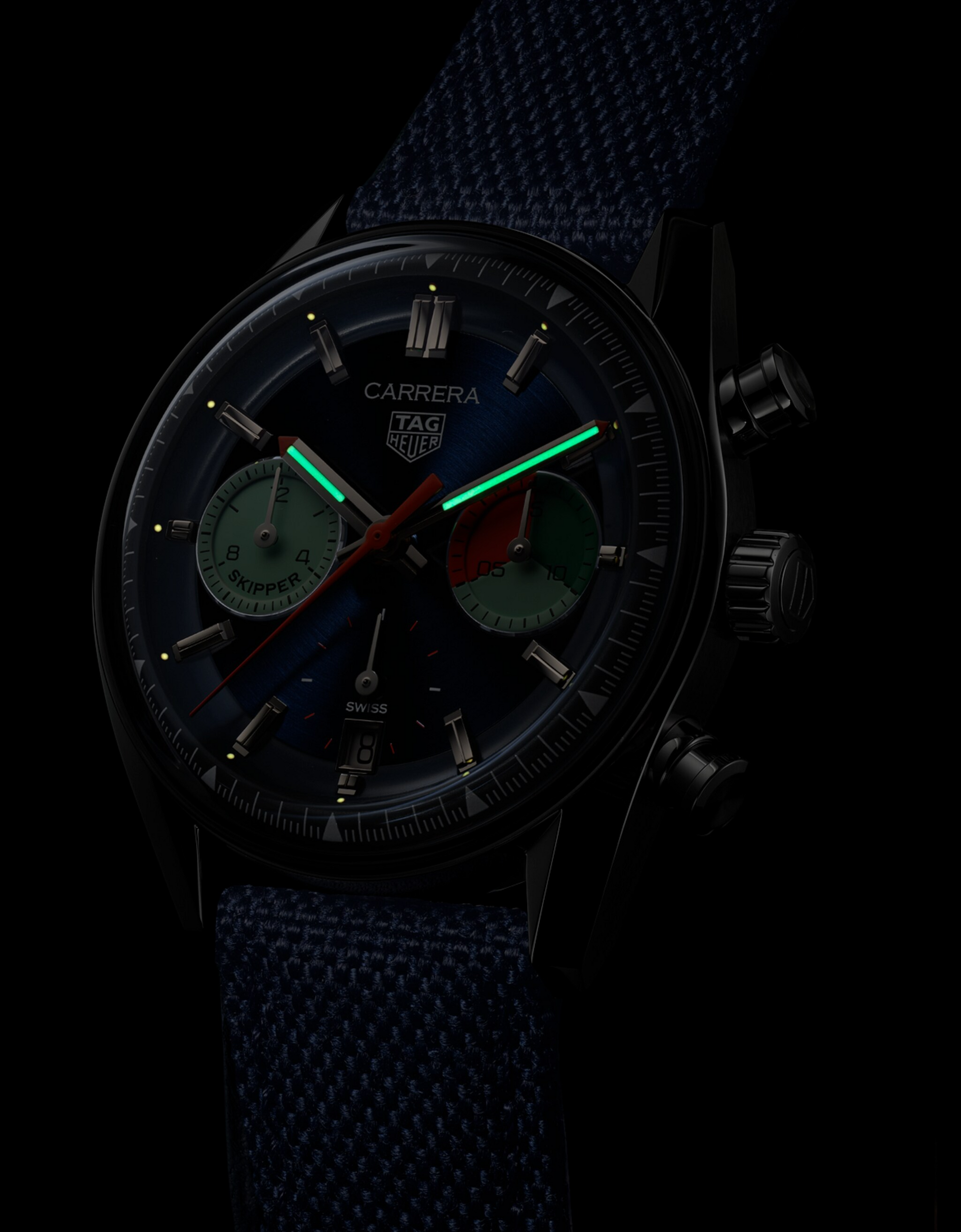 Unworn  Carrera Chronograph Skipper, Stainless Steel, 39Mm, Ref# CBS2213.FN6002, Box & Papers